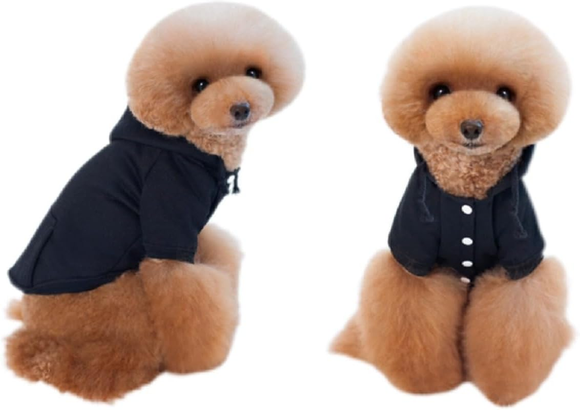 Pet Basic Hoodie for Dogs Pet Hoodie Dog Supplies (Black, XL) image number 3