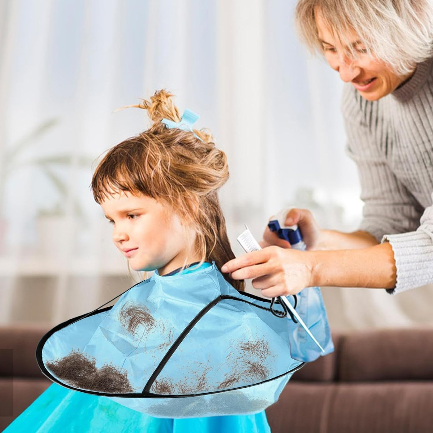 Shurzzesj Kid&rsquo;S Hair Cutting Cape | Adjustable Children'S Hairdressing Umbrella Capes,Foldable Design Haircut Cape Umbrella for Kids and Toddler image number 4