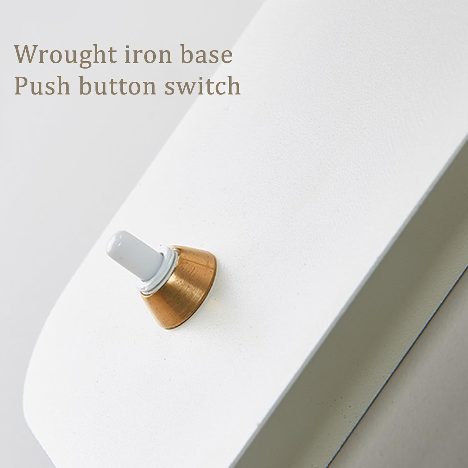 LED Indoor Wall Sconces with Switch Tri-Color Dimmable Wall Lamp 180&deg; Rotatable Wall Light Modern Metal Wood Reading Lighting for Bedroom Bedside Living Room 3000K/4000K/6500K (White) XXZ image number 2