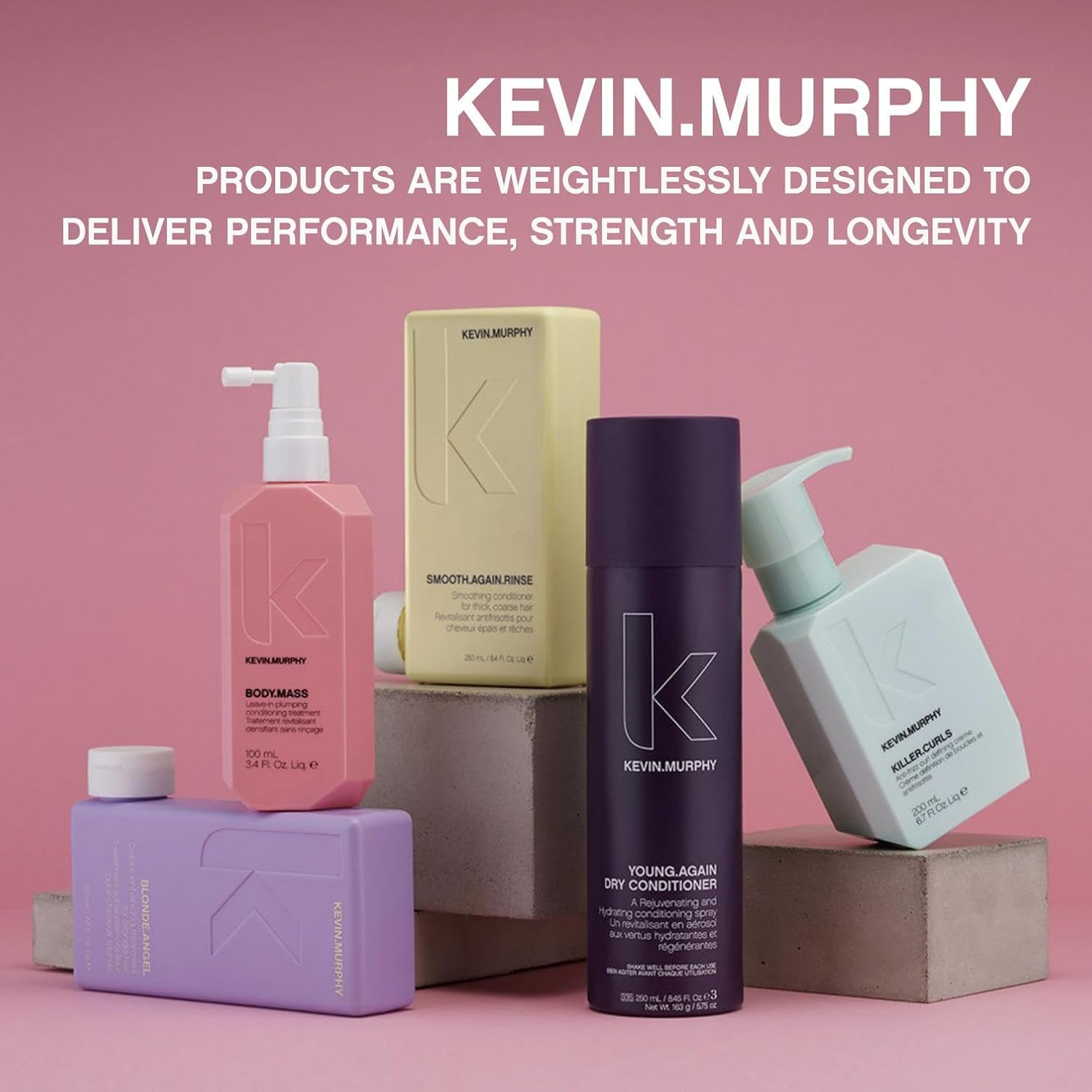 KEVIN.MURPHY BLOW.DRY EVER.SMOOTH Sulphate-Free Heat Protectant Spray - for All Hair Types - Anti-Frizz Volumising Blow Dry Styling with Wood Bark Complex & Cypress - 150Ml