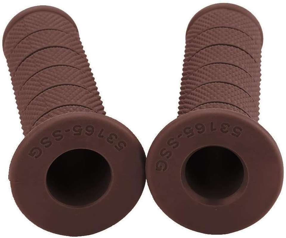 Motorcycle Grips, Motocross Grips Handlebar Grips Universal 2Pcs 22Mm Vintage Motorcycle Handlebar Grips Diagonal Handle Bar Ends for Motocross ATV