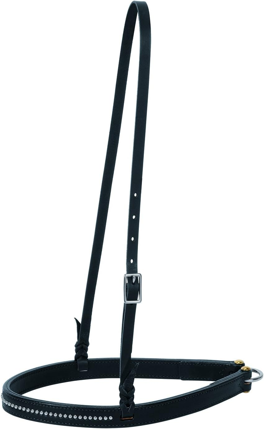 Weaver Leather Back in Black Noseband, Black, Average
