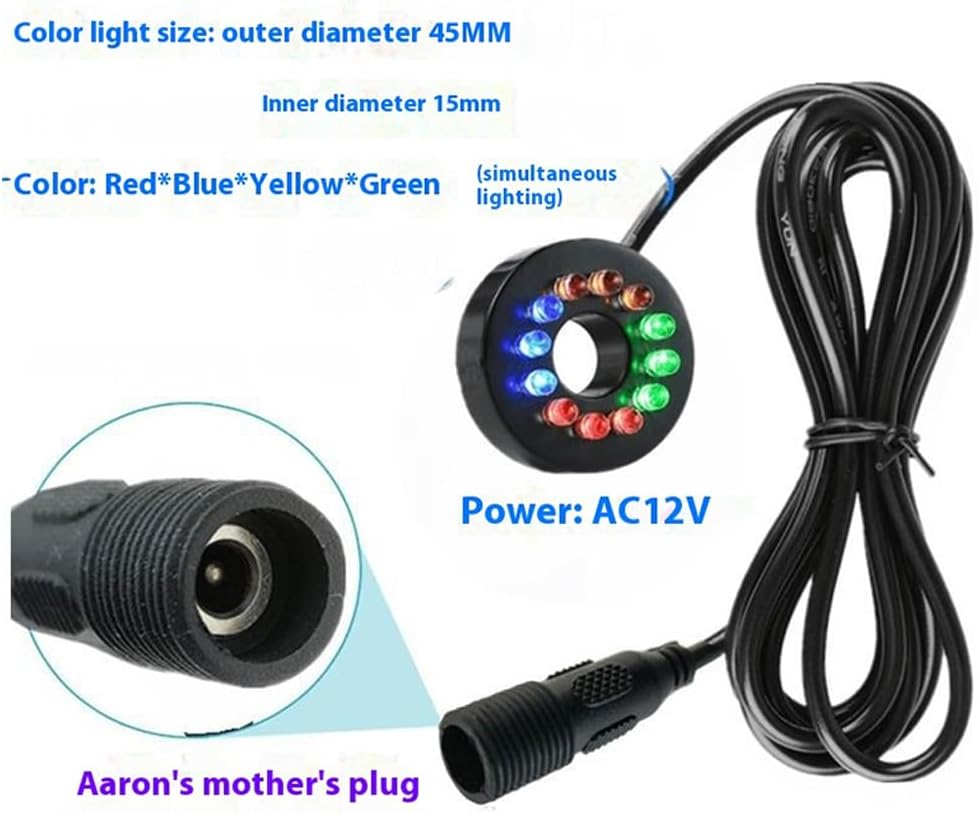 IOIUSKKU RGB LED Waterproof Connector Pond Light Underwater Fish Rack Light Underwater Pond Garden Stunning LED Tank, Yellow ，12LED image number 6