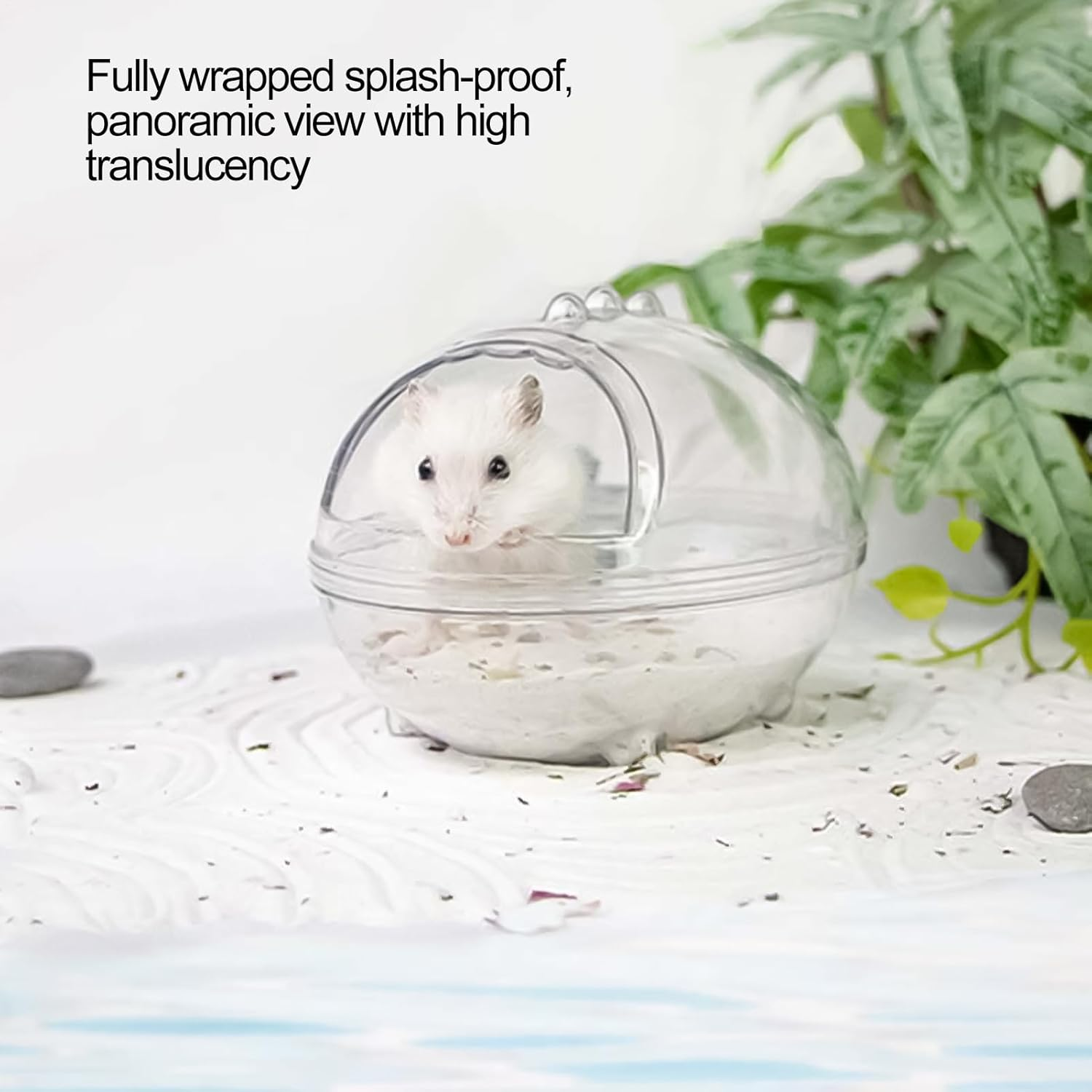 Hamster Sand Bath Container - Small Animal Bathtub with Sand Shovel, Small Animal Bathtub with Sands Shovel Transparent Gerbil - Hamster Bathing Bowl for Smalls Animall Hamsterr Gerbil image number 2