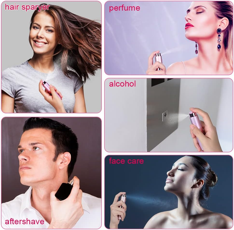 Darbermu 3PCS Perfume Atomiser, 8ML Perfume Atomisers Refillable Travel Perfume Atomiser Bottles Atomiser Perfume Spray Bottle Travel Bottles with Funnel and Refill Pump for Travel, Vacation image number 1