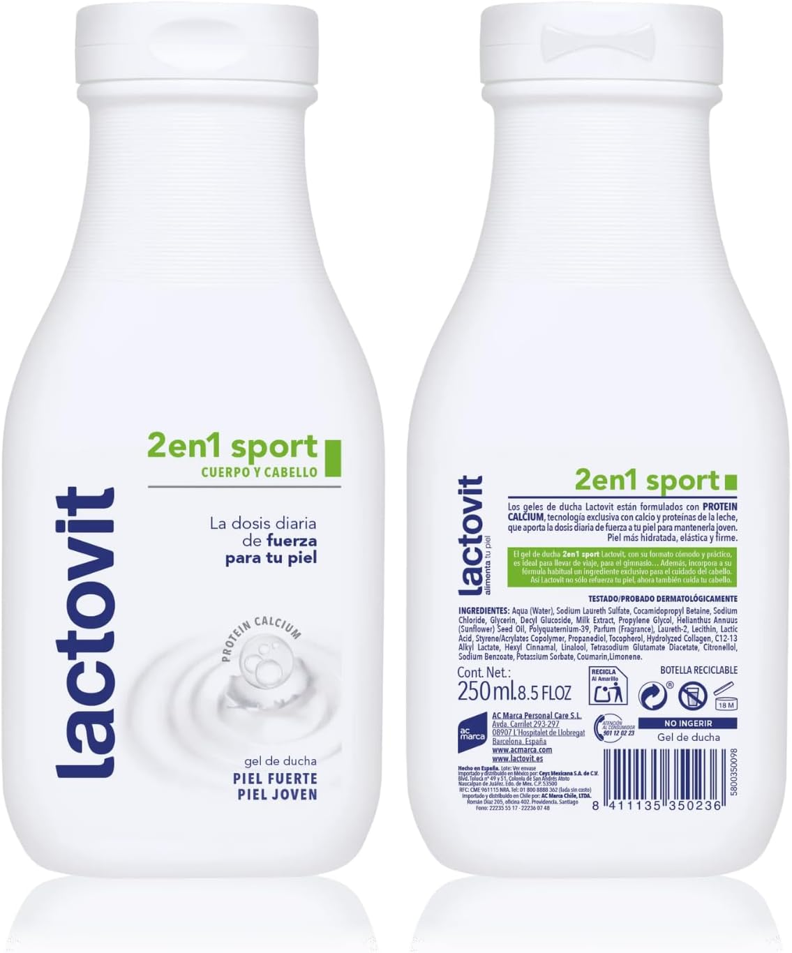Lactovit 2En1 Gel&Champu 250 Ml image number 2