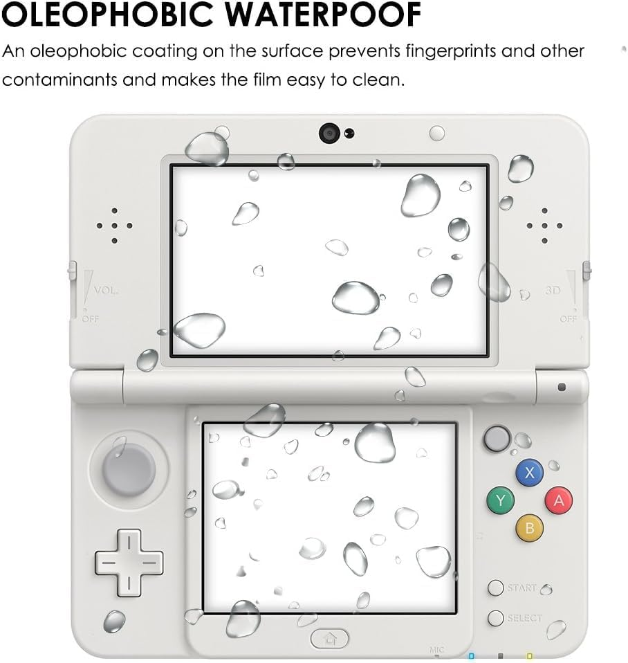 Hard Case Compatible with New Nintendo 3DS XL LL 2015 with 2 Packs Screen Protector,Ultra Clear Crystal Transparent Hard Case,Tempered Glass for Top Screen and HD Clear Crystal PET Film image number 1