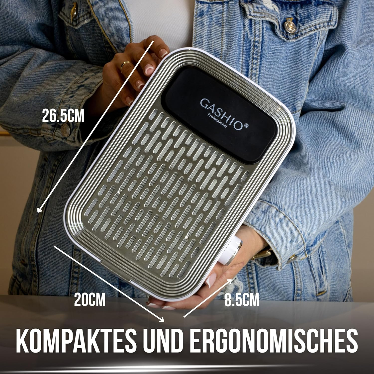 Nail Vacuum Cleaner Professional 80 W Power Regulation Nail Vacuum Cleaner for Acrylic Nails, Gel Nails, Powerful Nail Vacuum Cleaner for Manicure Pedicure White HEPA Reusable Filter image number 6