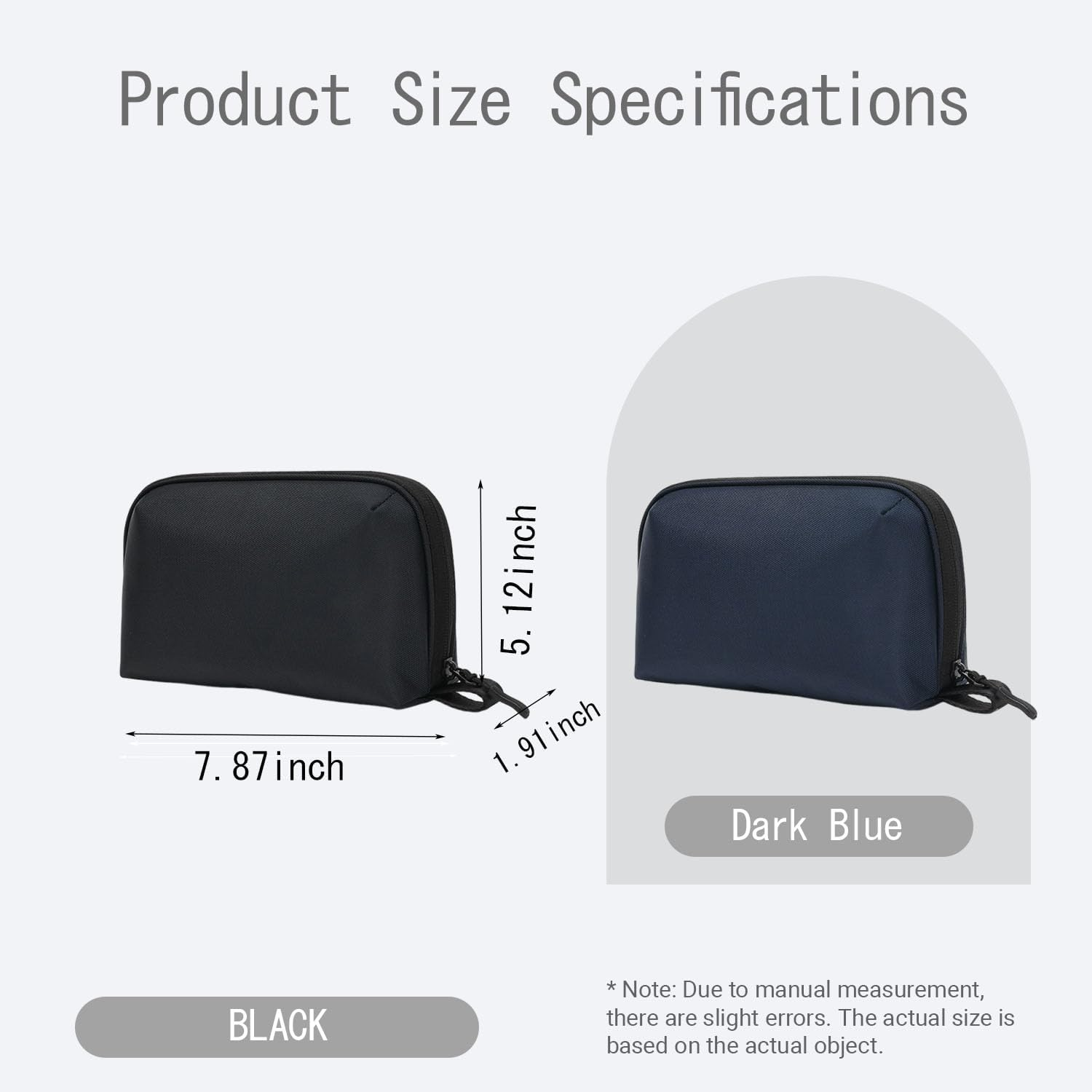 Oxford Tech Organizer Pouch with 6 Compartments,Water-Resistant Travel Cord Organizer Case & Electronic Accessories Storage Bag (Black) - Dark Blue image number 2