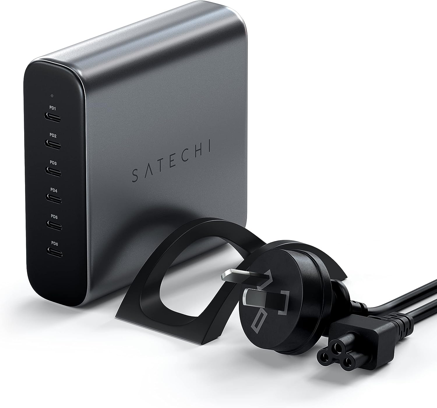 Satechi 200W 6-Port Gan Charging Station, 2X 140W USB-C and 4 USB-C, Fast Travel Charger for Multiple Devices, for Macbook Air & Pro M5 M4, Ipad Air & Pro M5 M4, Iphone 17 16, Thunderbolt Devices image number 6