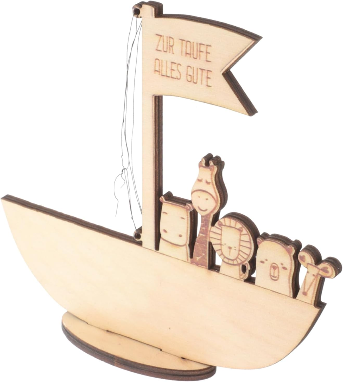 Custom Baptism Money Clip Ark Design Wood Baptism Favors for Boys Girls image number 4