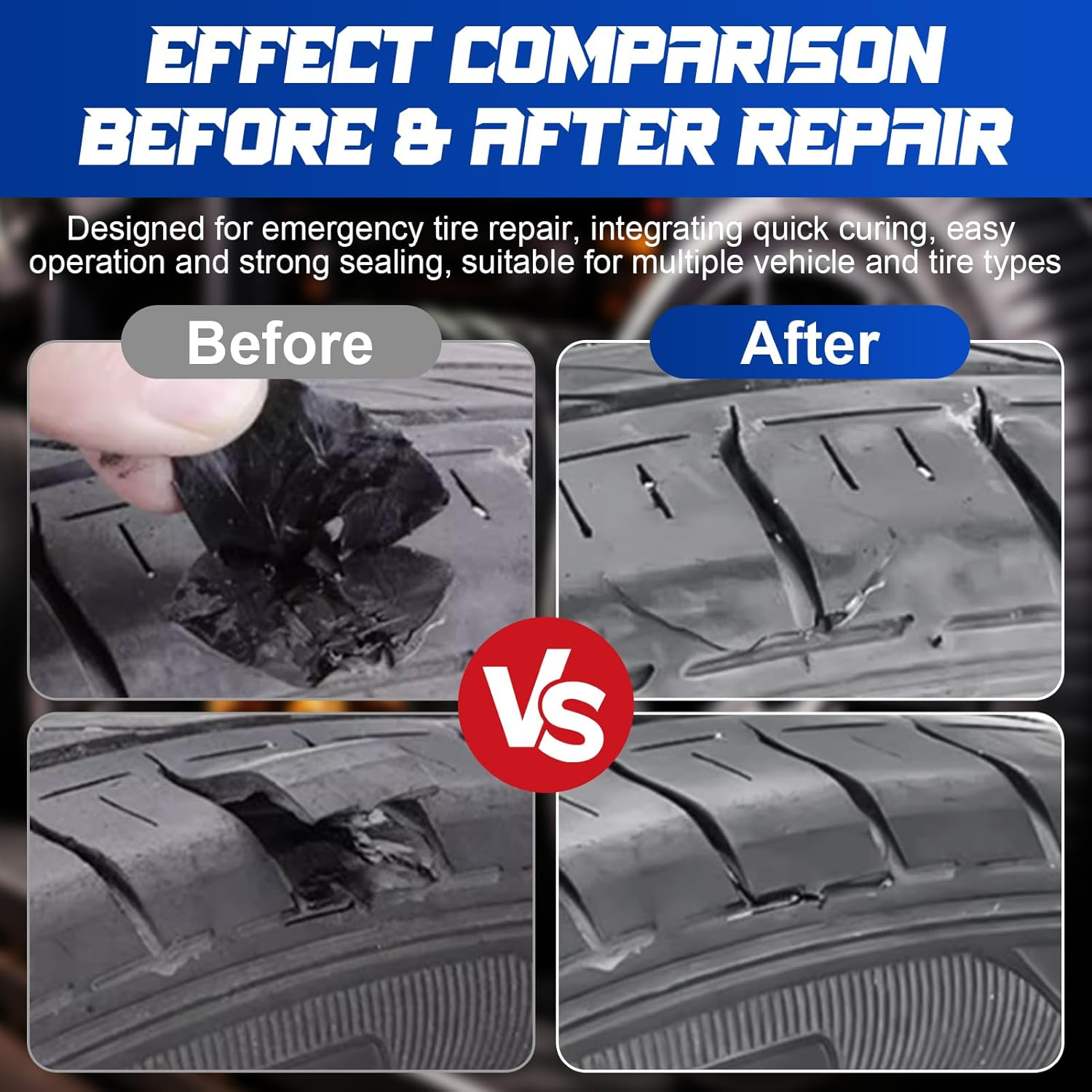 WEILAOK Vulcanising Liquid, Rubber Adhesive with Brush, Tyre Adhesive, Suitable for Quick Repair of Leaks or Cracks on All Tyre Types, 250 Ml image number 4