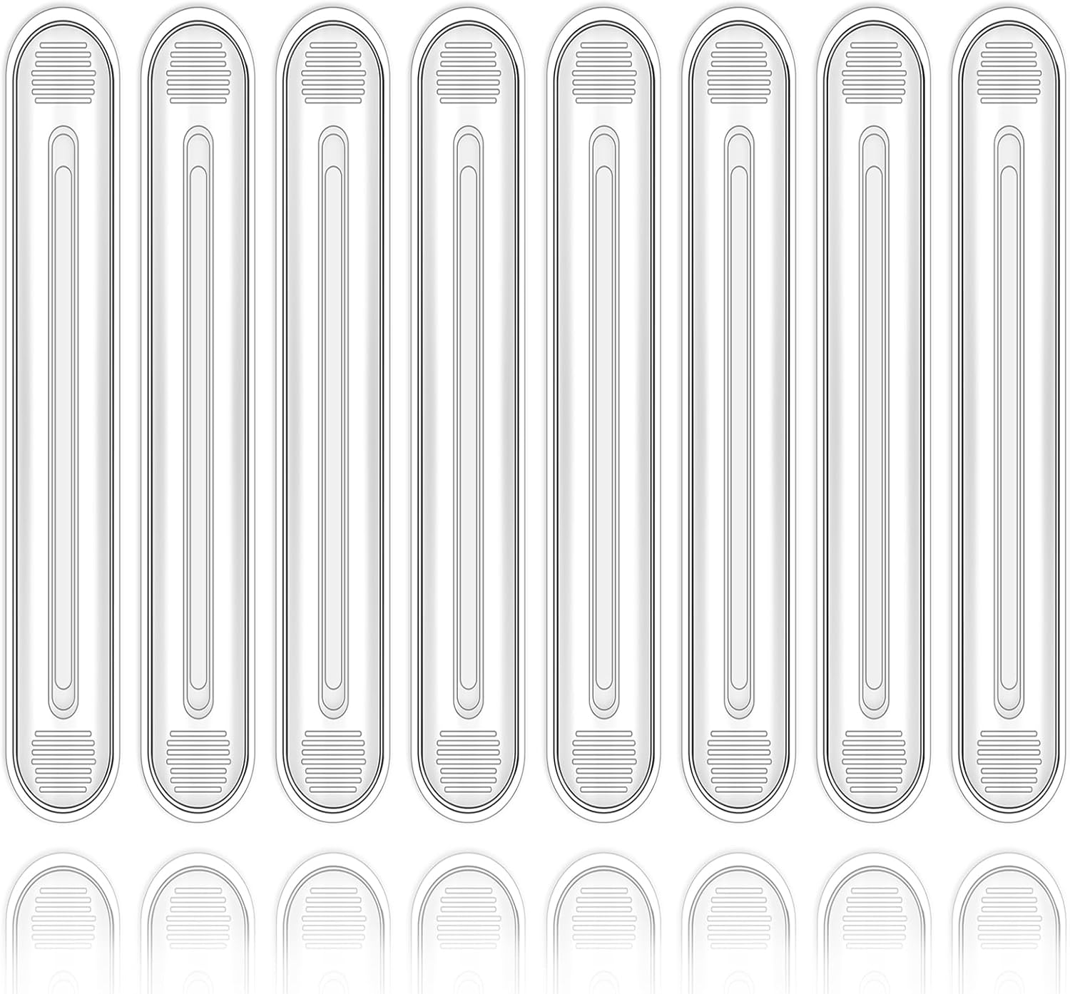 8 PCS Wall Protector from Chair Back, Clear Furniture Bumpers, Silicone Wall Protector for Drawers, Shower Doors, Car Door Guards, Toilet Lids image number 2