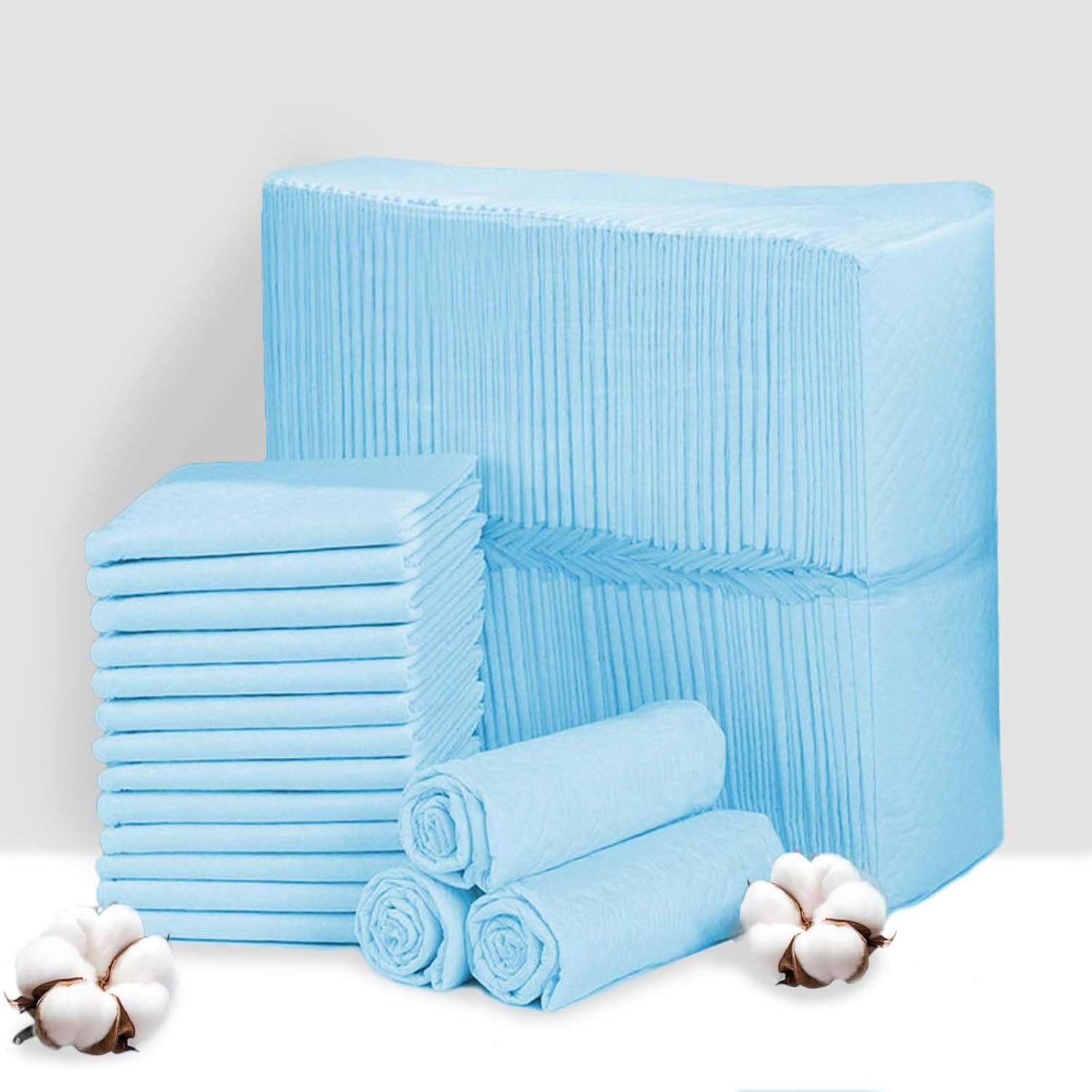 50 Disposable Mats 45X60Cm Baby Potty Training Pads Sheet Bed Pee Underpads Changing Sheets for Baby Waterproof Diaper Changing Pad,Soft Non-Woven Fabric Bed Table Protector Mat