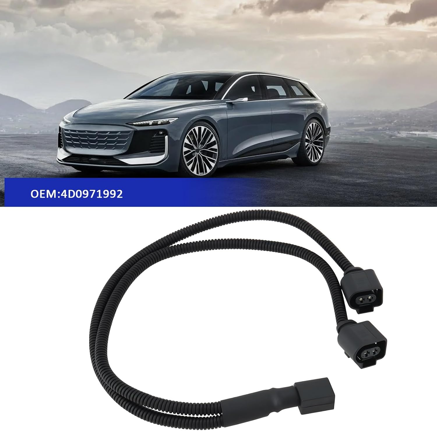 Ecsing Car Horn Speaker Pre-Wired Connector Pigtail Harness Compatible with Audi 4D0971992