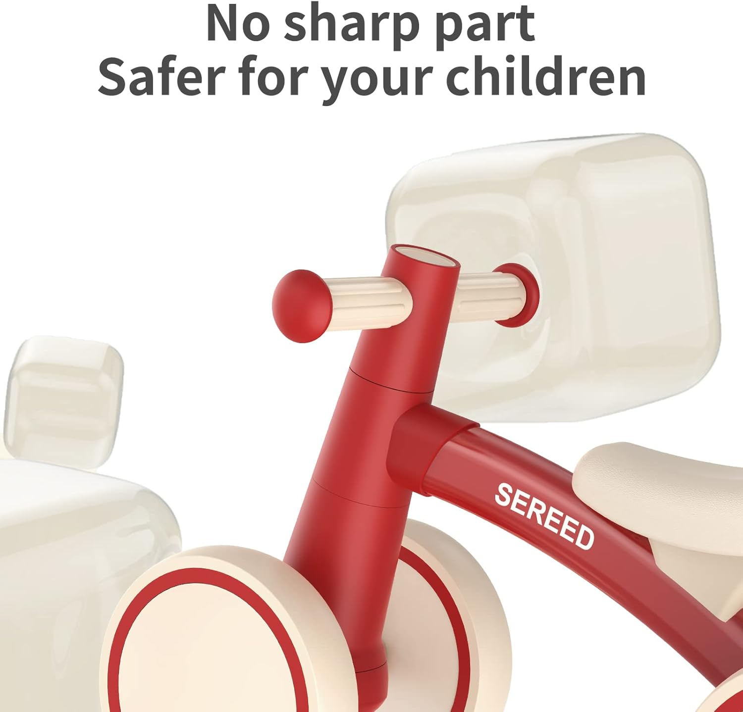 SEREED Baby Balance Bike for 1 Year Old Boys Girls 12-24 Month Toddler Balance Bike, 4 Wheels Toddler First Bike, First Birthday Gifts - Blue image number 5