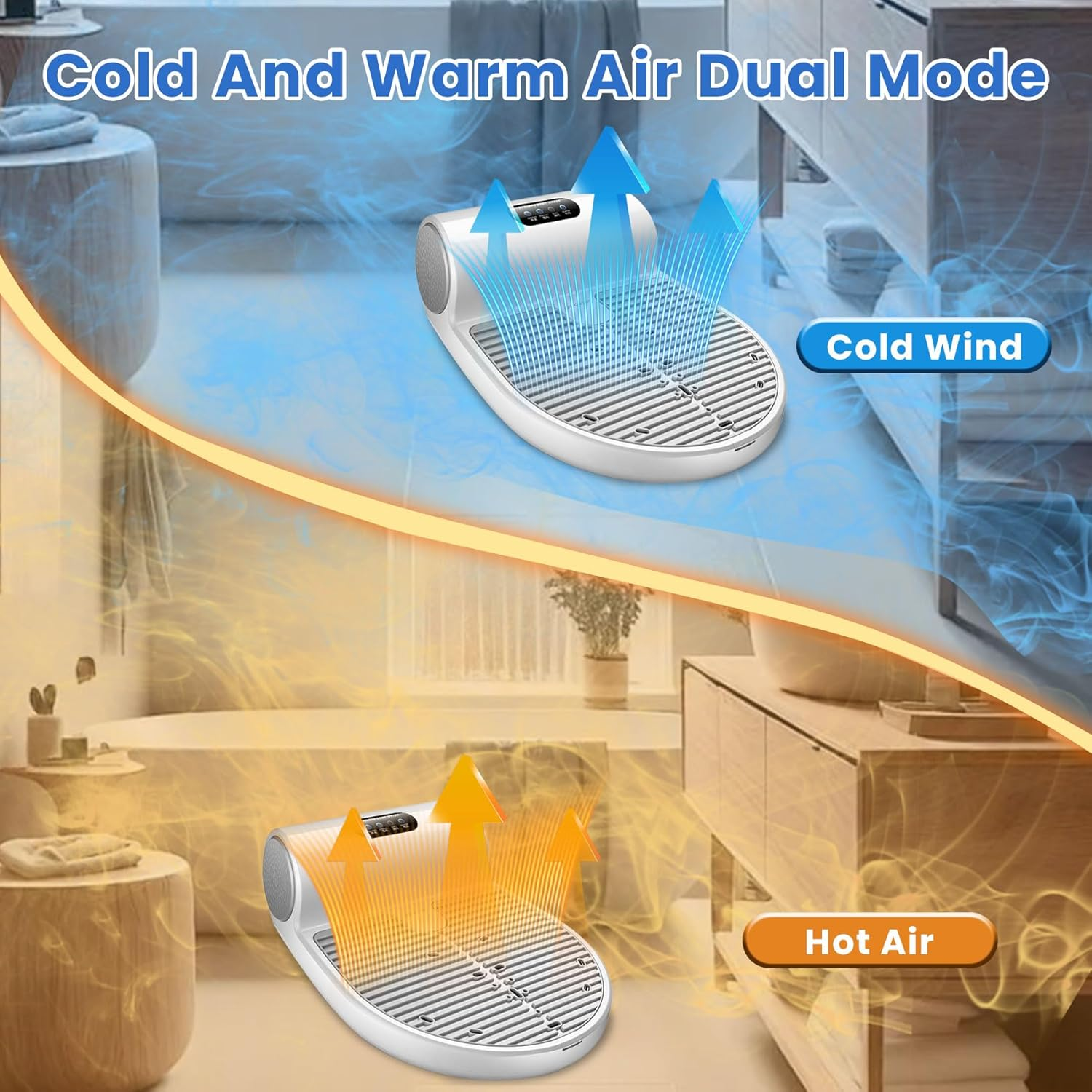 Body Refresher Machine, Body Refresher Cooling Machine, Full Bodys Dryer for after Shower, Touch in Control Bodies Heater Blow Dryer, Waterproof Non-Slip, Adjustable Speed (With Scale)