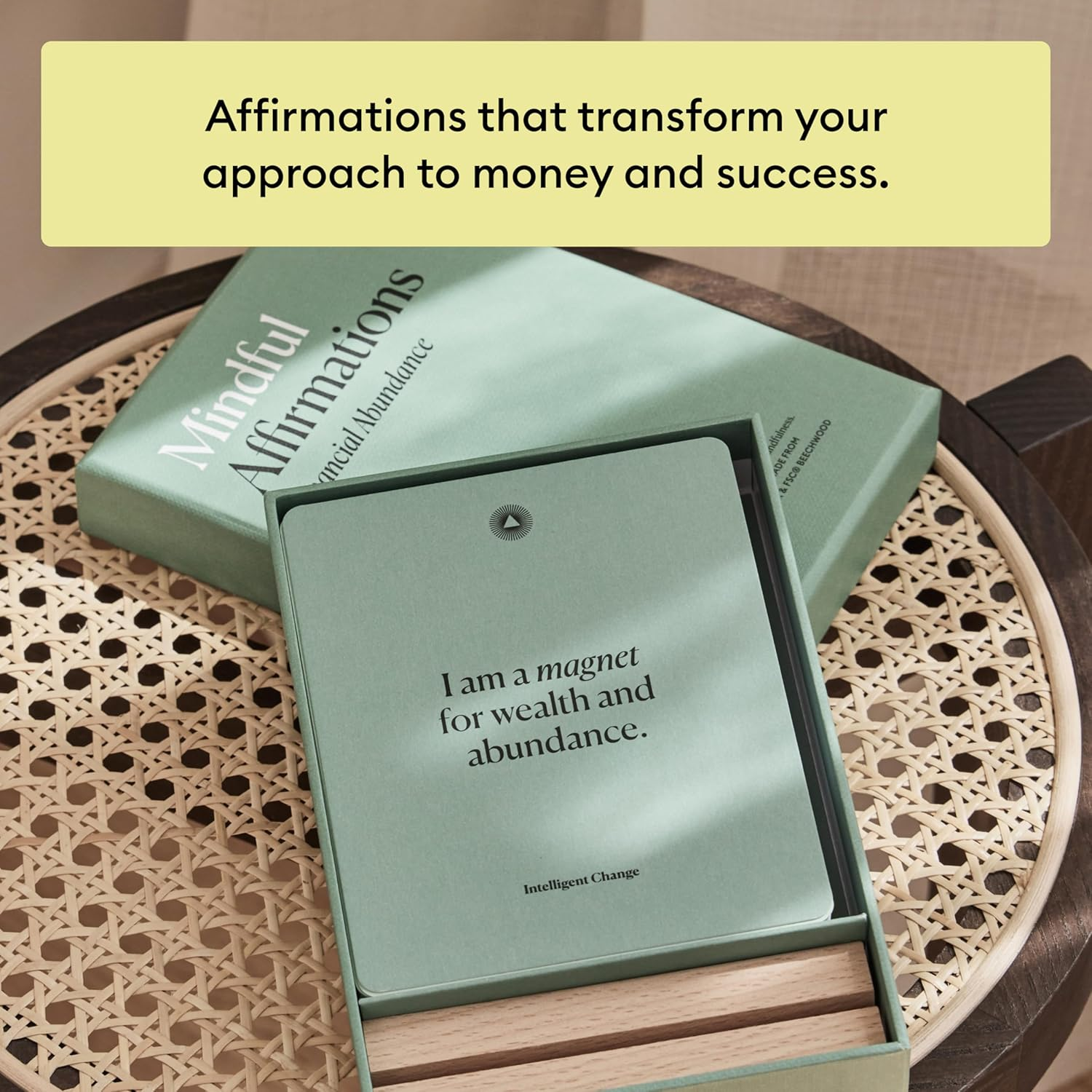 Intelligent Change Mindful Affirmation Cards for Financial Abundance, Daily Words of Inspiration, Self Affirmation Inspirational Gifts, Positive Affirmations with Display Stand, Deck of 52 image number 6