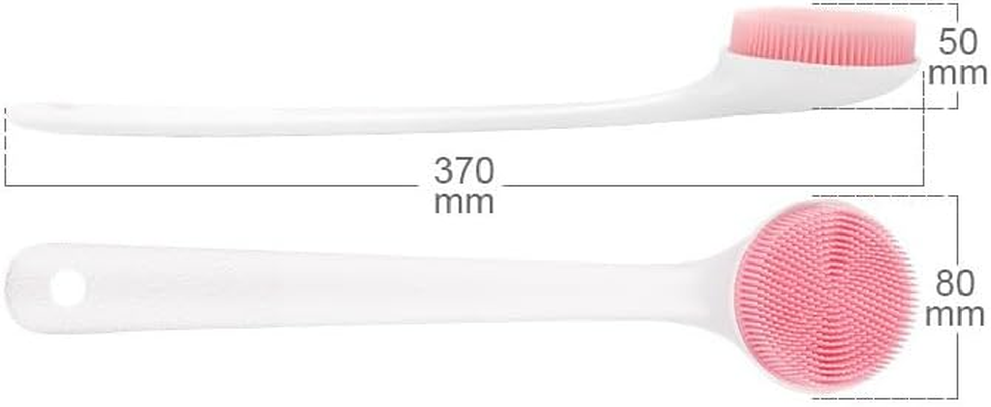 Silicone Back Brush with Long Handle, Bath Body Scrubber Brush for Shower with Soft Bristles, Perfect Back Exfoliation Brush for Men and Women, Non-Slip (Blue, One Size) image number 2