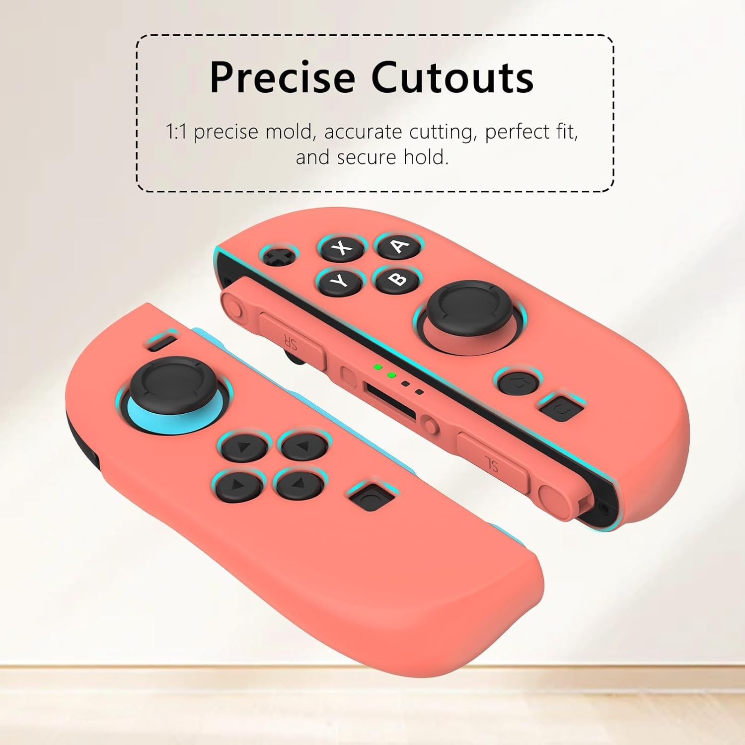 Case for Nintendo Switch 2 Controller and Console Silicone Protective Handle Case, Soft Touch Comfort (Blue) - Blue+Red image number 2