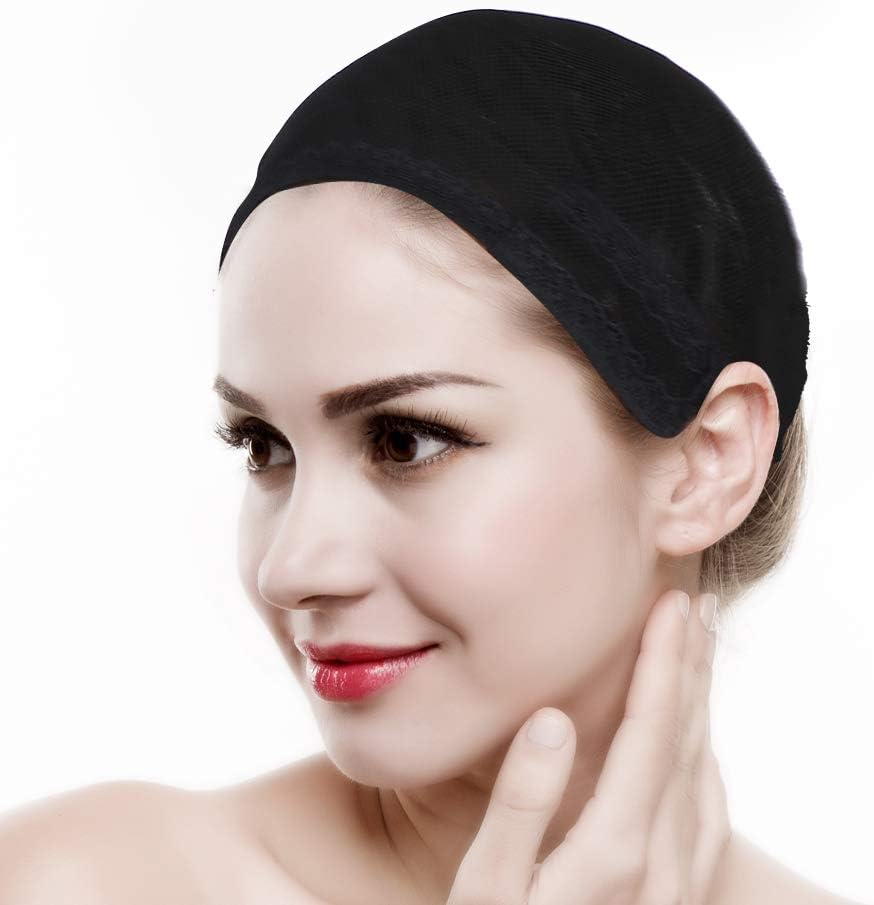 Wig Hair Net Black Hair Net Wig Cap Elastic Dome Hairnet with Adjustable Strap for Wigs Making image number 1