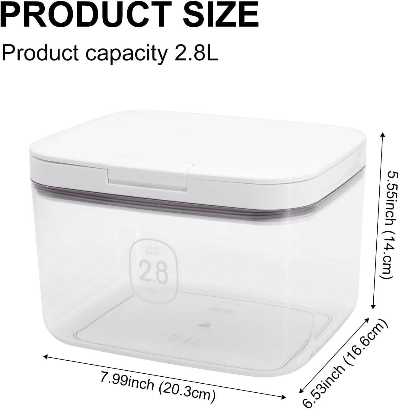 Cheuryae 2.8L Laundry Detergent Storage,Laundry Pods Storage Container with Measuring Cup,Large Capacity Storage Organizer for Bath Bombs, Scent Booster, Kitchen Food Storage Container (1) image number 6