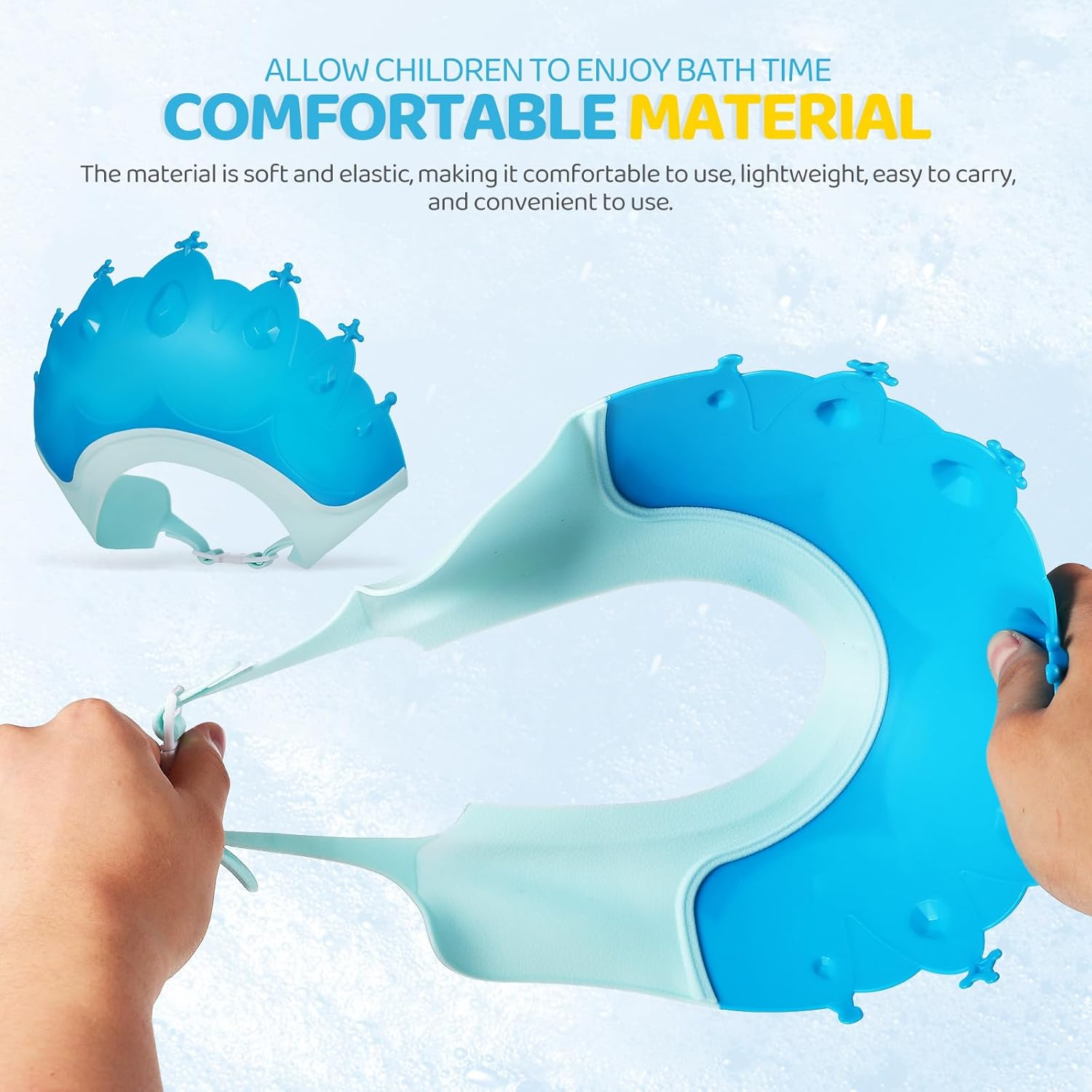 Gadpiparty 3Pcs Hair Washing Shield Shower Caps with Eye Protection for Bath Hat for Toddlers Shampoo Cap Hair Wash Visor Bathing Cap image number 2