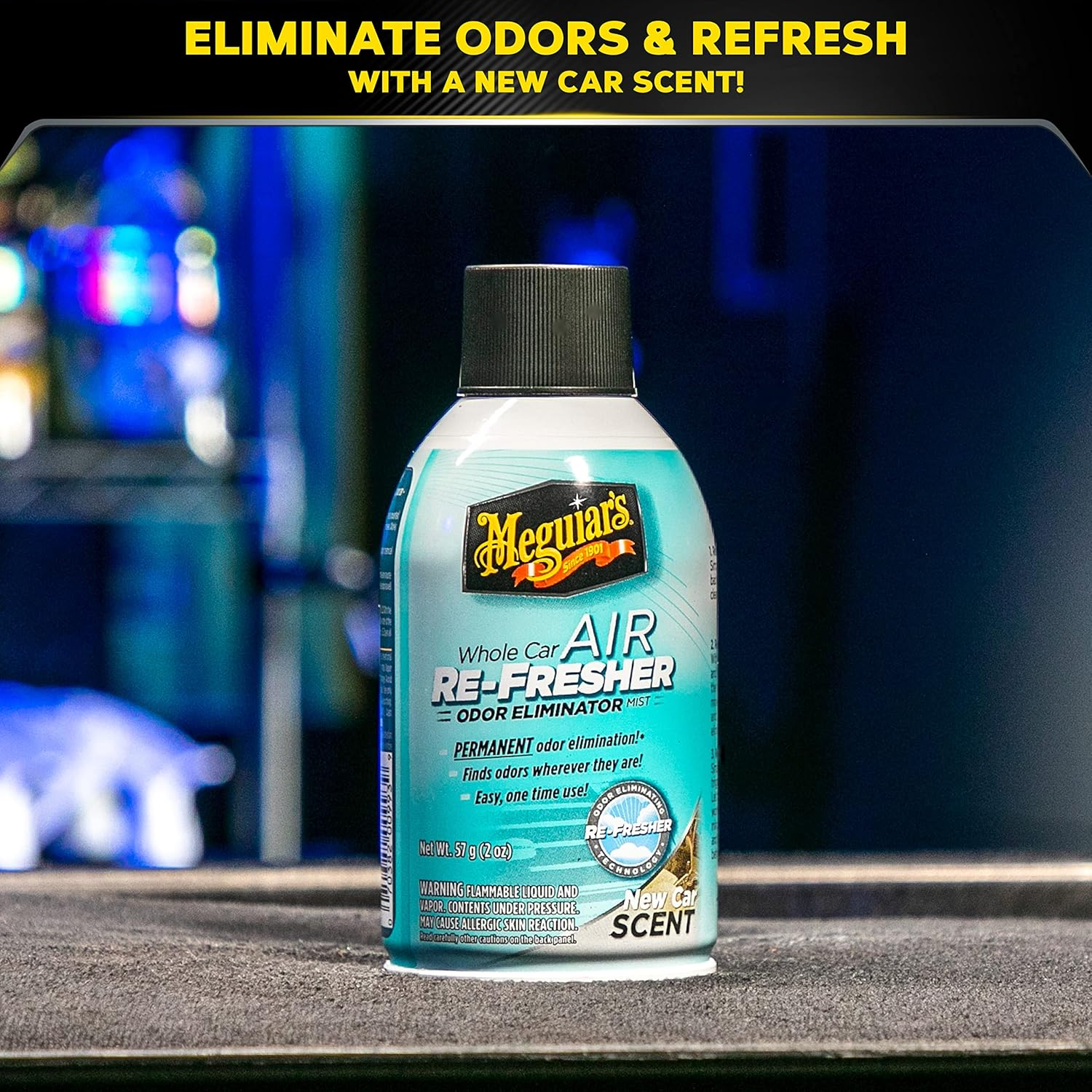 Meguiar'S Whole Car Air Freshener Scent Spray - Air Re-Fresher with New Car Scent - Odor Eliminator to Eliminate Strong Unpleasant Vehicle Odors - Advanced Re-Fresher Technology - 57 G image number 5