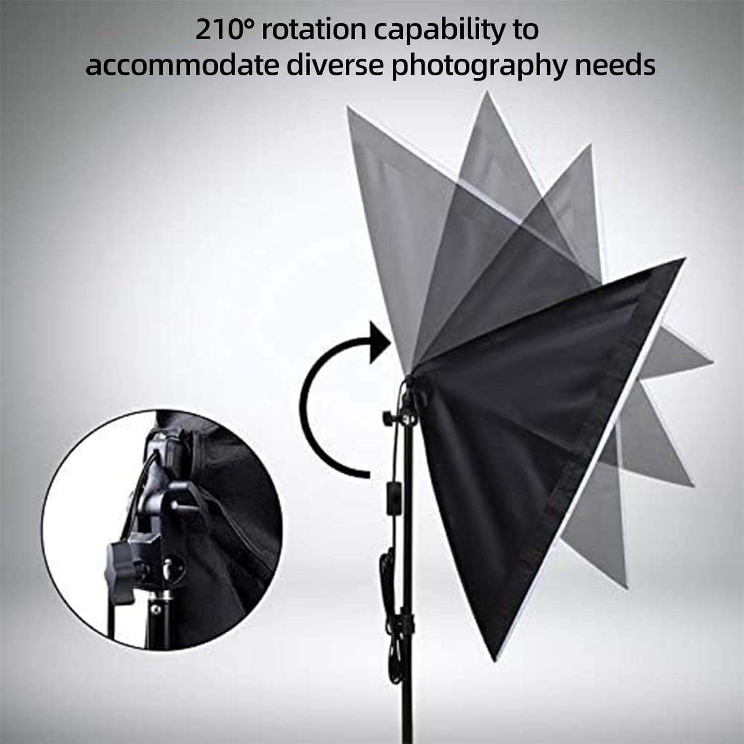 STEUGO Softbox Lighting Kit(2Pack), 16X16In Soft Box | 85W 3000-7500K E27 LED Bulb Continuous Photography Lighting, Photo Studio Lights Equipment for Camera Shooting, the Product Not Include Batteries image number 5