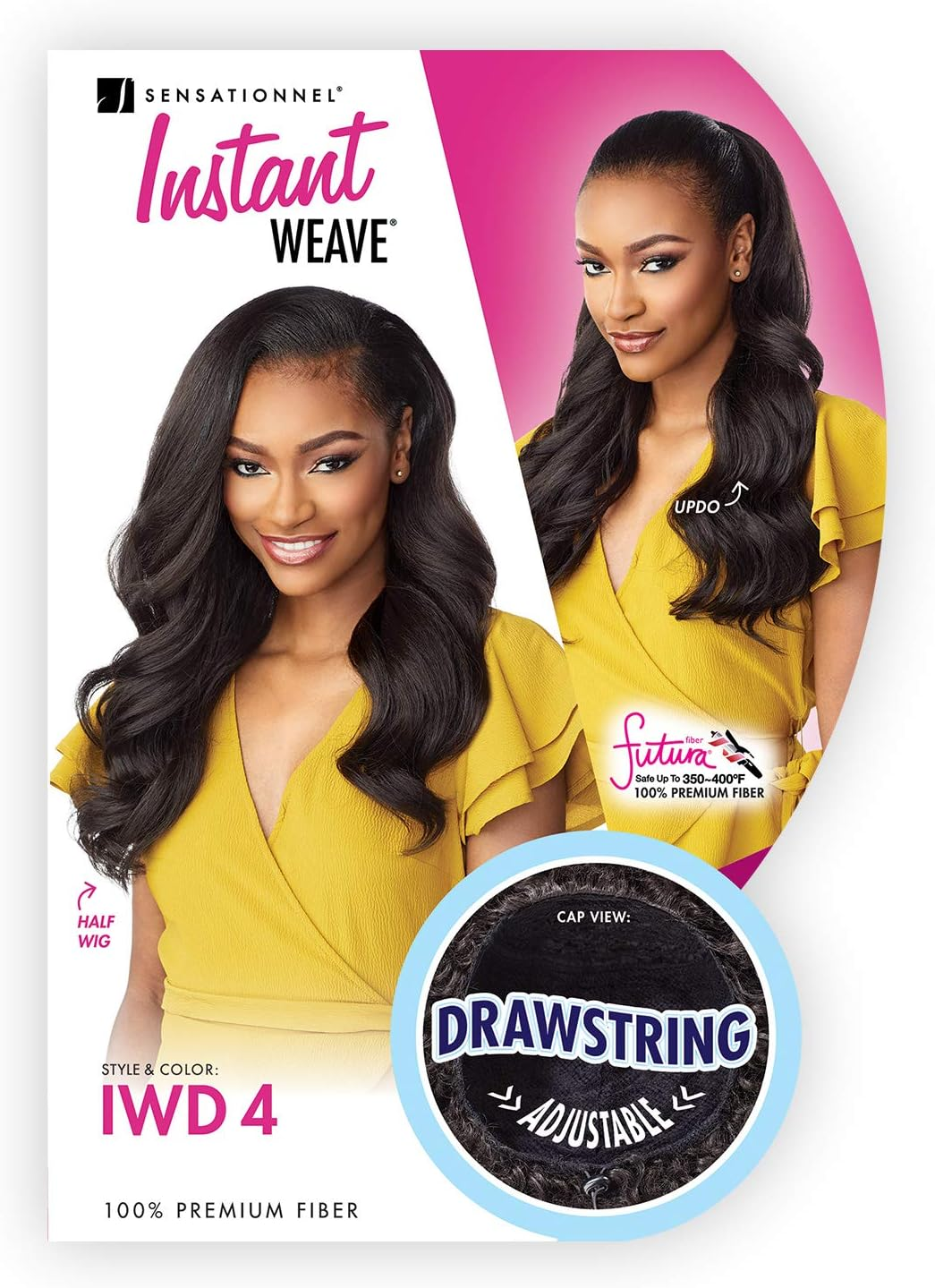Sensationnel Instant Weave Synthetic Half Wig with Drawstring Cap - IWD 004 (1B off Black) image number 2