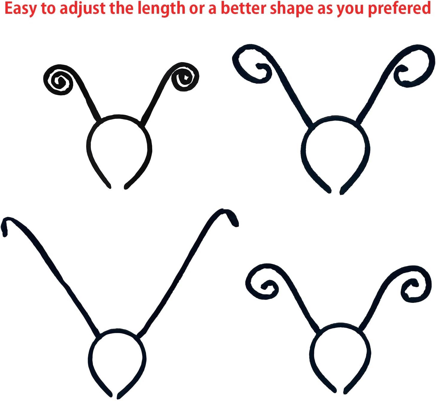 Butterfly Antenna Headband Ladybug Antenna Headpiece Moth Hairband for Halloween Costume Accessories Party image number 2