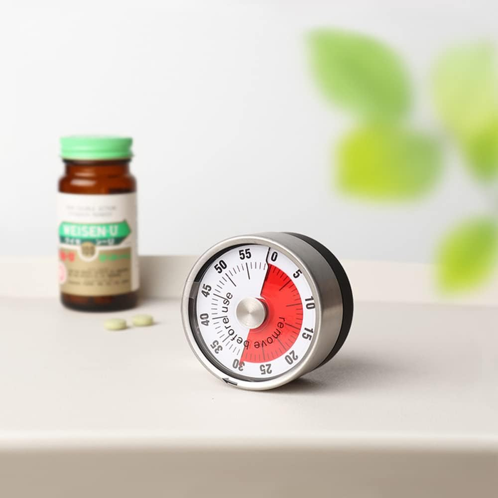 Mini Visual Timer for Kids and Adults - with Magnetic Backing, Time Management Tool for Kid Toddlers Teacher Kitchen Classroom Meeting - 6Cm/2.36Inch image number 2