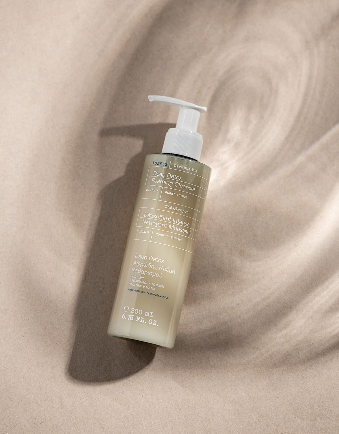 KORRES Olympus Tea Detox Facial Cleansing Cream for All Skin Types Dermatologically Tested Vegan 200Ml image number 3