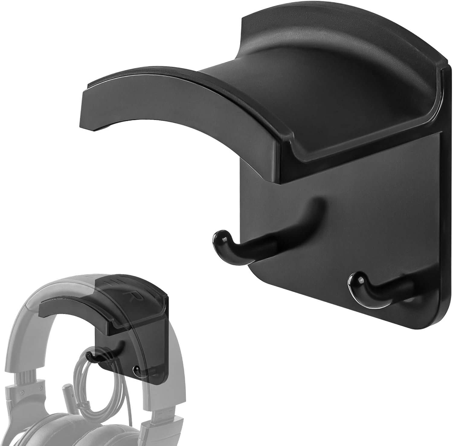 Geekria Gaming Headset Headphone Hook Holder, Headphone Wall Mount Headset Holder, Headsets Hanger Compatible with Bose, Sony, ATH, AKG, JBL, Beats (White)