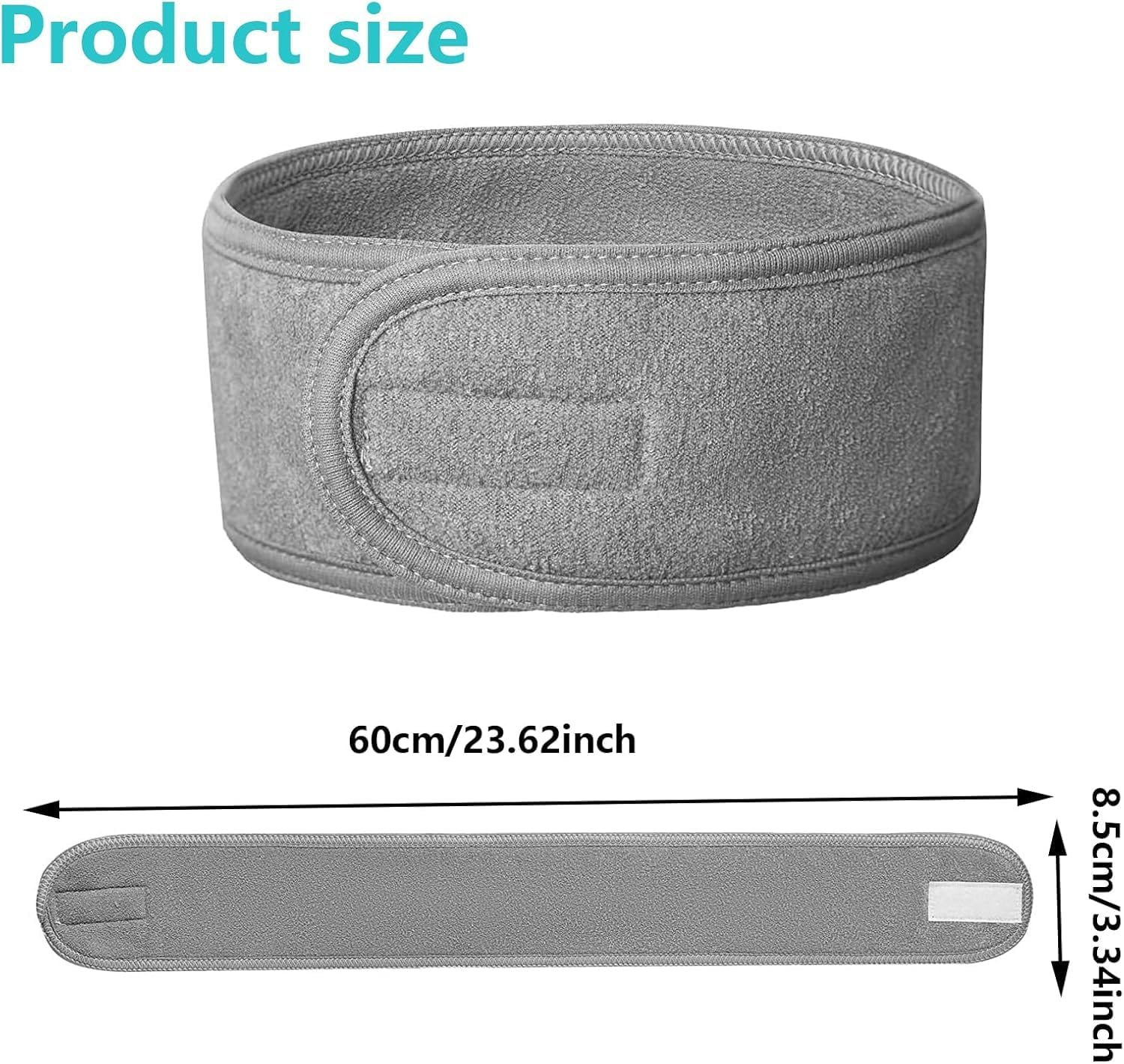 Shuoteng Facial Makeup Hair Wrap with Adjustable Sticker, 3Pcs Washing Face Make-Up SPA Hair Wrap, Spa Facial Headband Adjustable Makeup Hair Band Head Wrap for Face Care and Sports