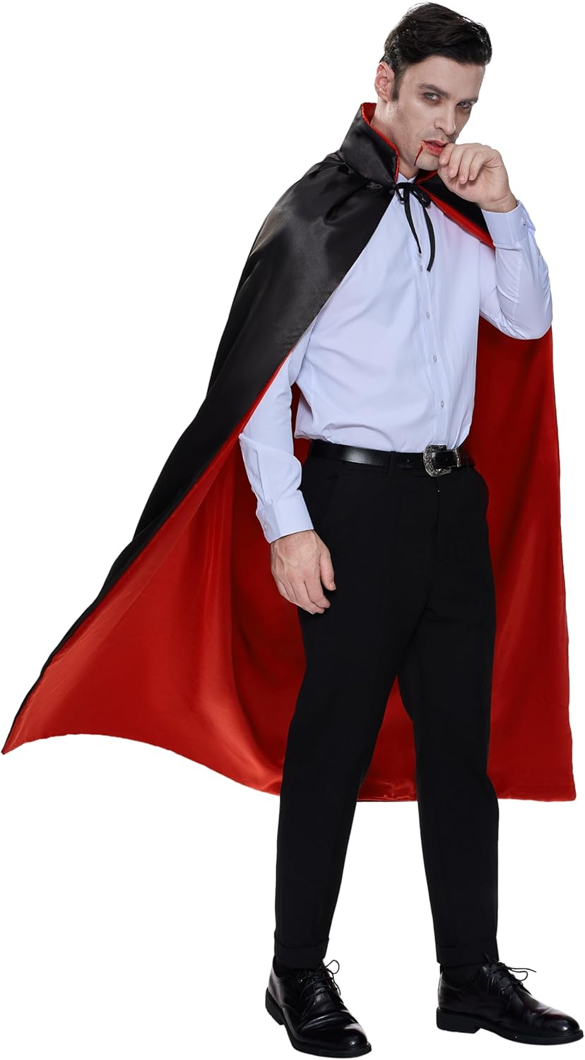 JOYIN Adult Child Unisex Vampire Costume Accessories Halloween Vampire Cape for Transylvania Dracula Theme Party image number 6
