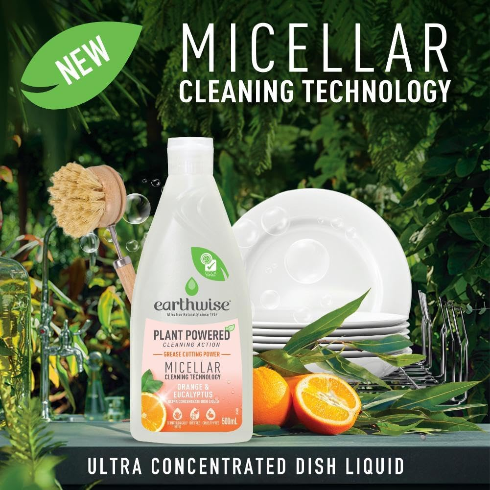 Earthwise Orange and Eucalyptus Dish Liquid 500 Ml