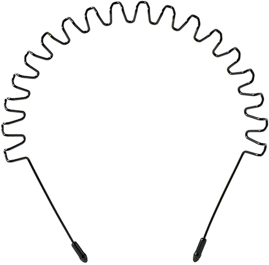 VAKRATUNDA KITCHENWARES Metal Hair Band for Men Metal Headbands for Women Mens Headband for Long Hair Spring Wavy Headband for Men or Women image number 6