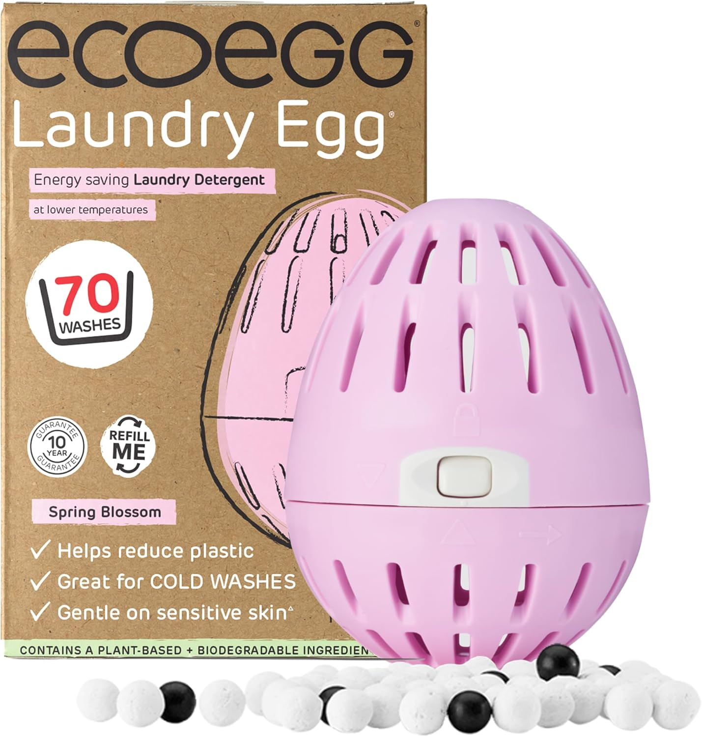 Ecoegg Laundry Egg &ndash; Spring Blossom &ndash; 70 Washes | Non-Bio Laundry Detergent for Sensitive Skin | No Enzymes, Phosphates, Palm Oil or Chlorine Bleach image number 5