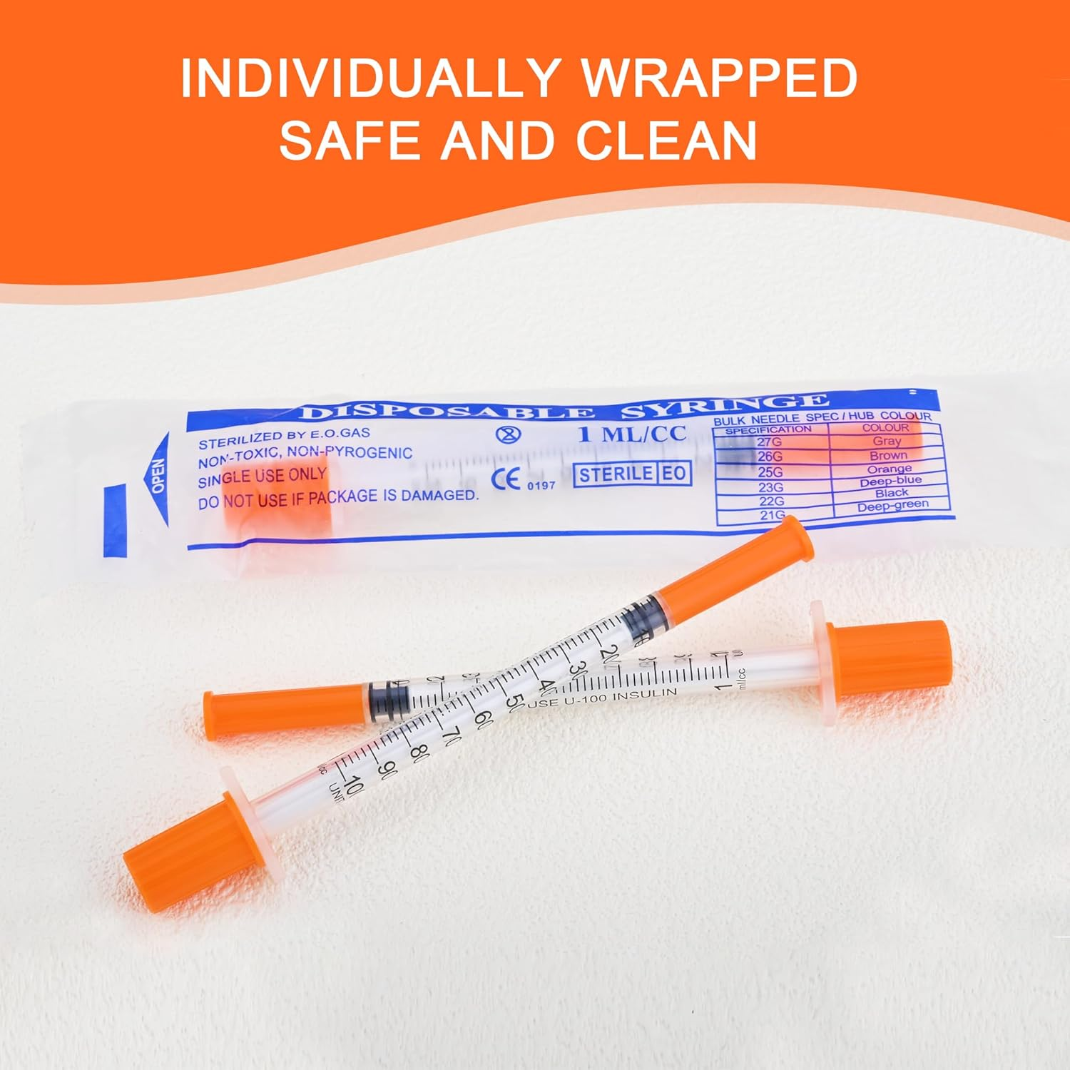 20Pack 1Ml/Cc Syringe with 31G 1/4 Inch(6Mm) Needle Lab Dispensing & Measuring Supplies, Individually Packaging image number 6