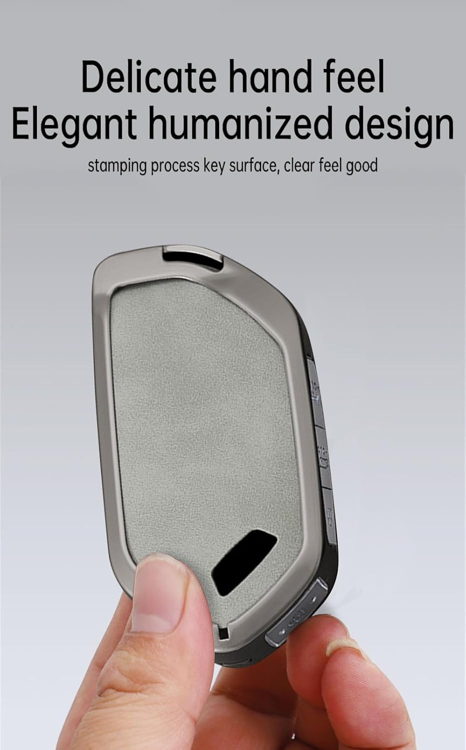 Ontto Car Key Fob Cover Case Fit for Kia Picanto Sorento MQ4 Carnival KA4 Morning K5 Carens 2024 2025 4 5 6 7 8 9 Buttons Smart Key Holder Metal Leather Shell Bag Keyring Keychain Accessories - Long Keychain-Brown image number 3