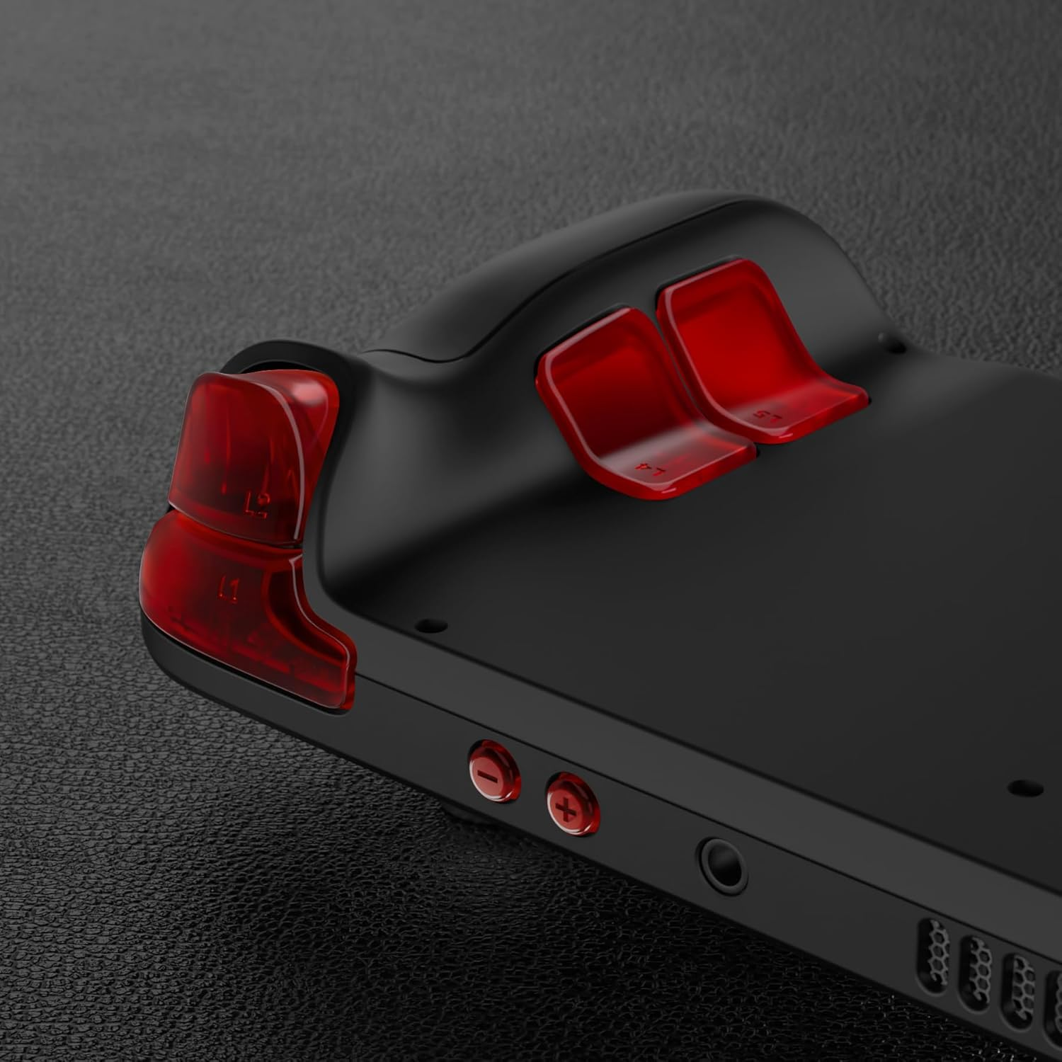 Extremerate Clear Red Replacement Full Set Buttons for Steam Deck, DIY Custom ABXY D-Pad Trackpad Bumpers Triggers Buttons Screwdriver Tools for Steam Deck LCD Handheld Console - Console NOT Included image number 1