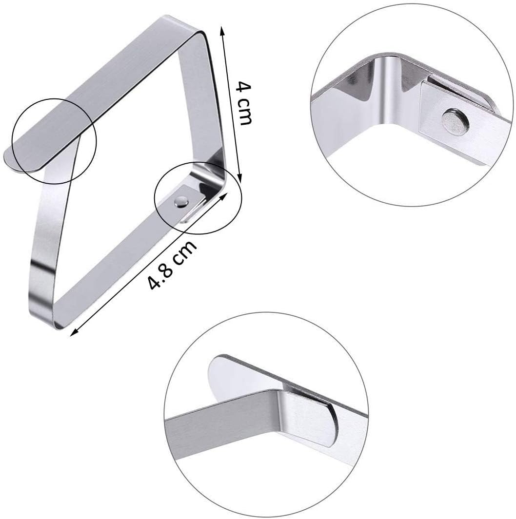 8 Pcs Tablecloth Clips, Tablecloth Clips for Outdoor Use, Stainless Steel Flexible Table Cloth Cover Holders Clamps for Home Kitchen Wedding Party image number 1