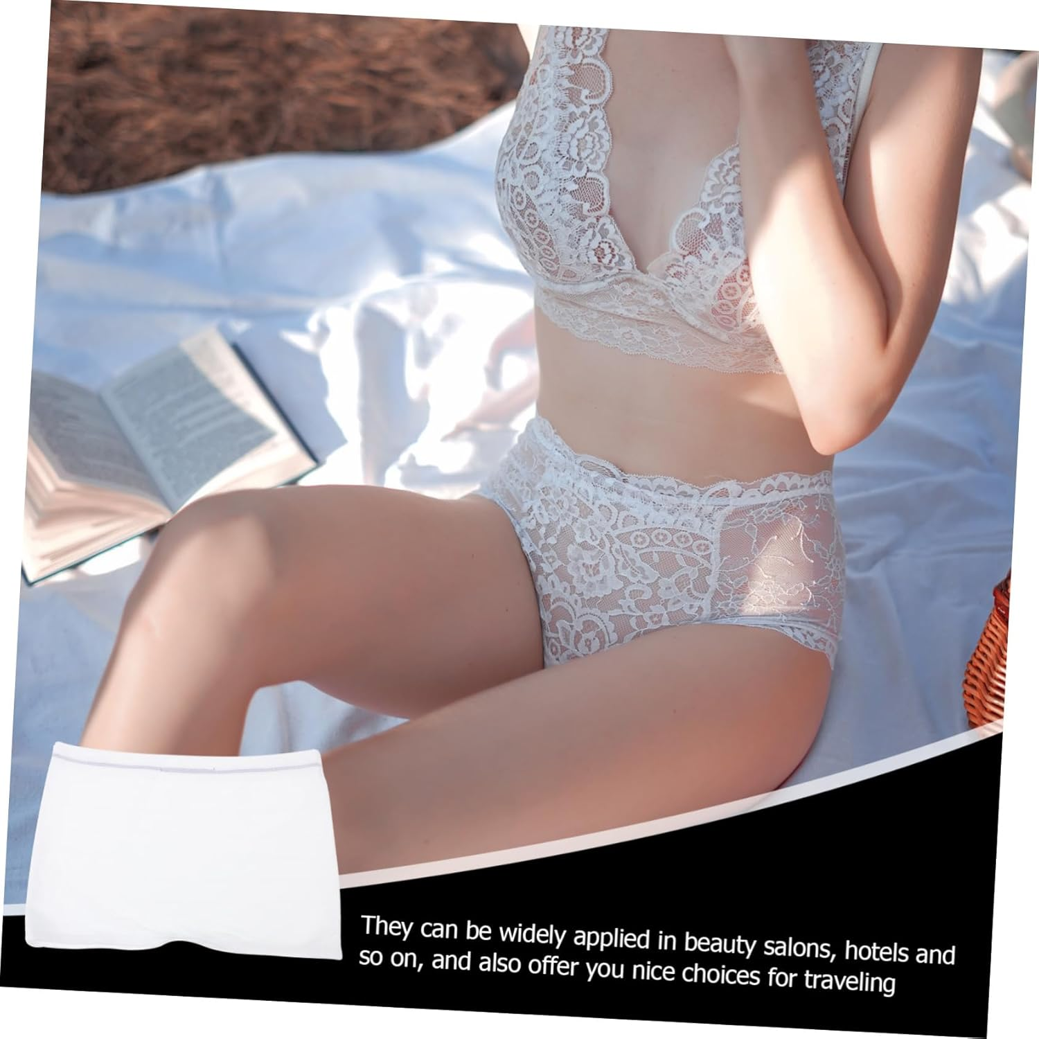 CALLARON 2Pcs Disposable Breathable Underwear Women Practical Period Pants Soft Elastic Maternity Briefs for Travel Spa Salon Use White XXL image number 1