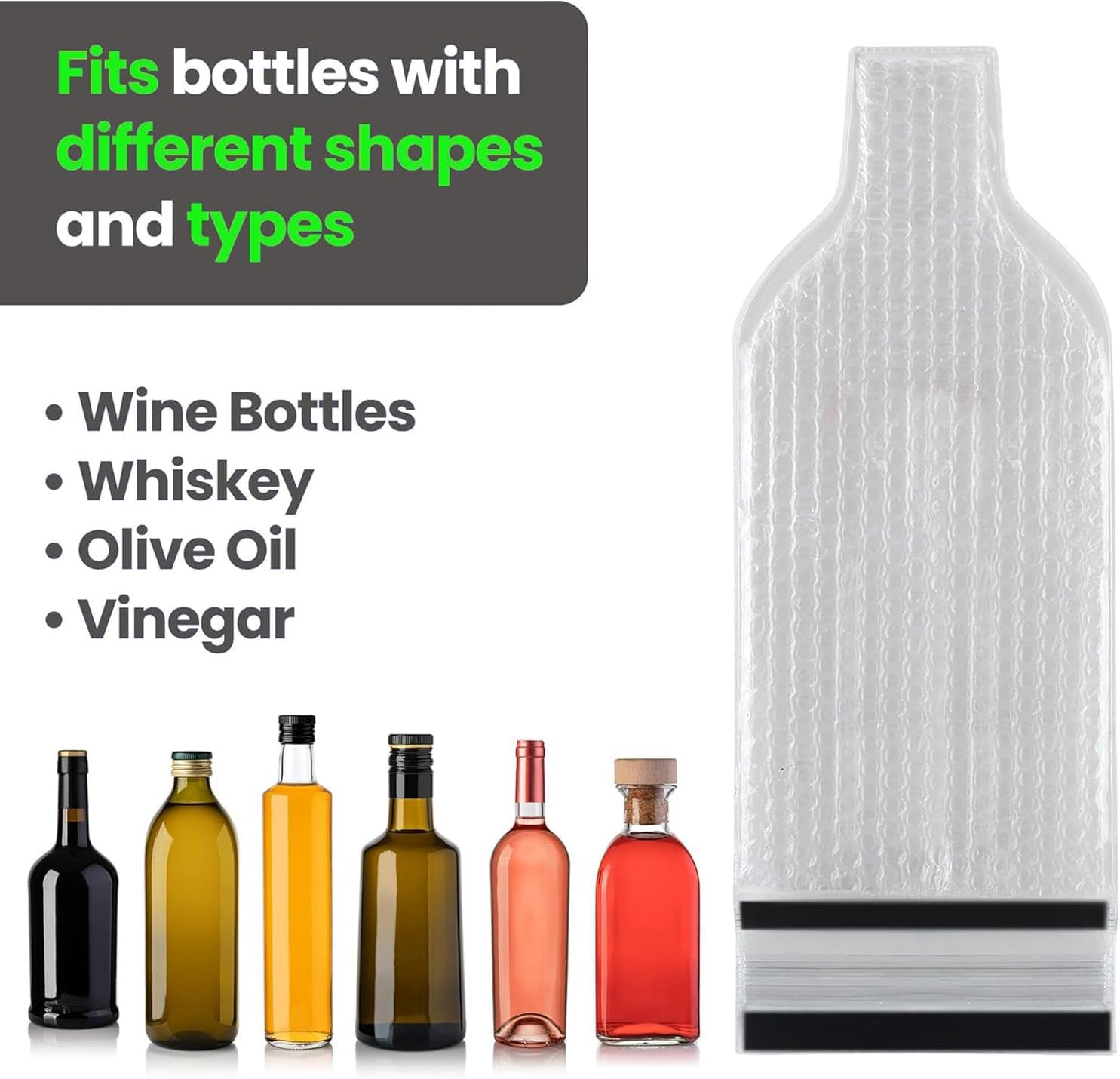 6-Pack Reusable Wine Bottle Travel Protector Bags &ndash; Leak-Proof Insulated Sleeves for Plane, Car, Cruise & Luggage image number 2