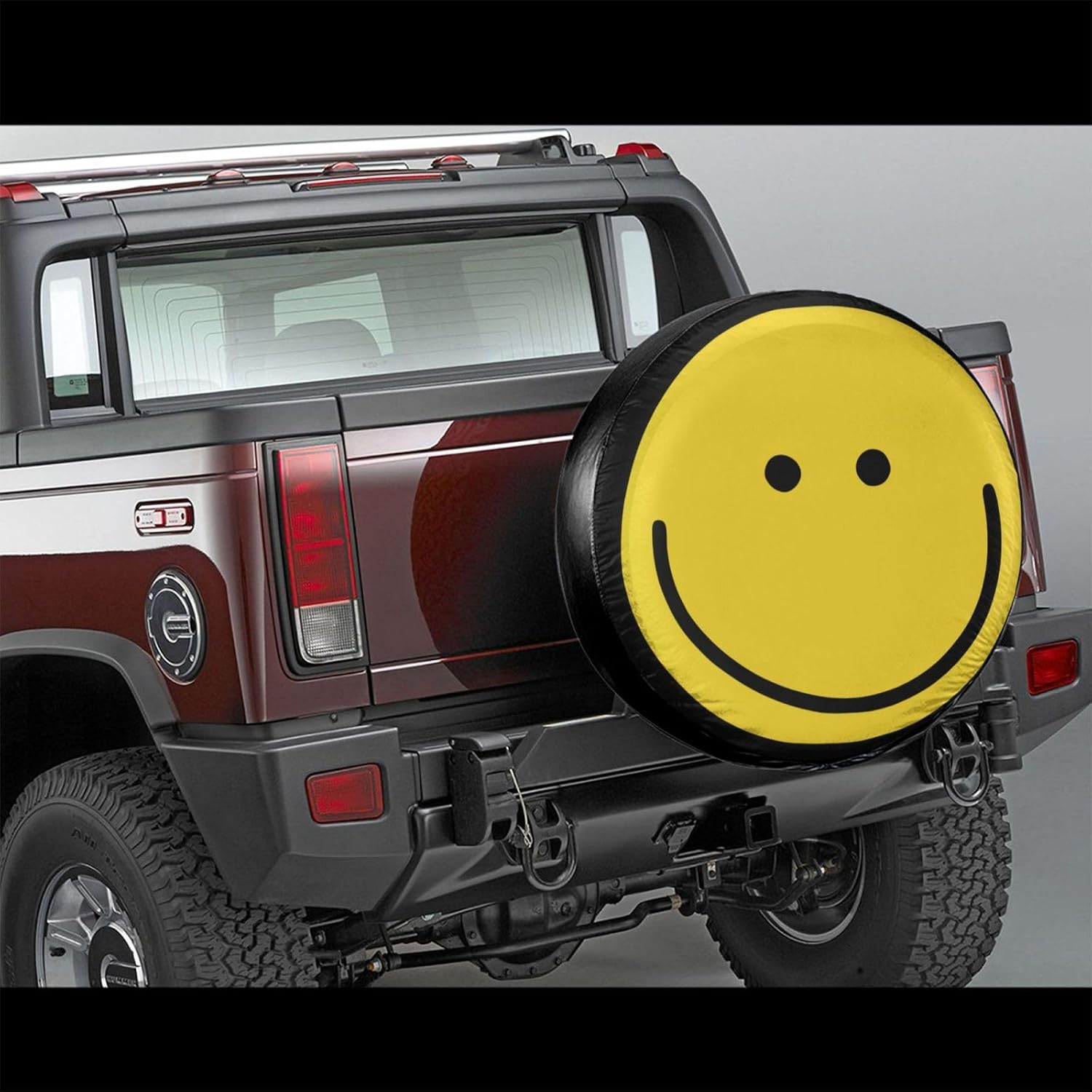 Smiley Face Spare Tire Cover Waterproof Sun Protection Fit for Trailers, Rv, SUV, Off-Road Vehicle, Camper, and Trucks 15 Inch Wheel Cover image number 4