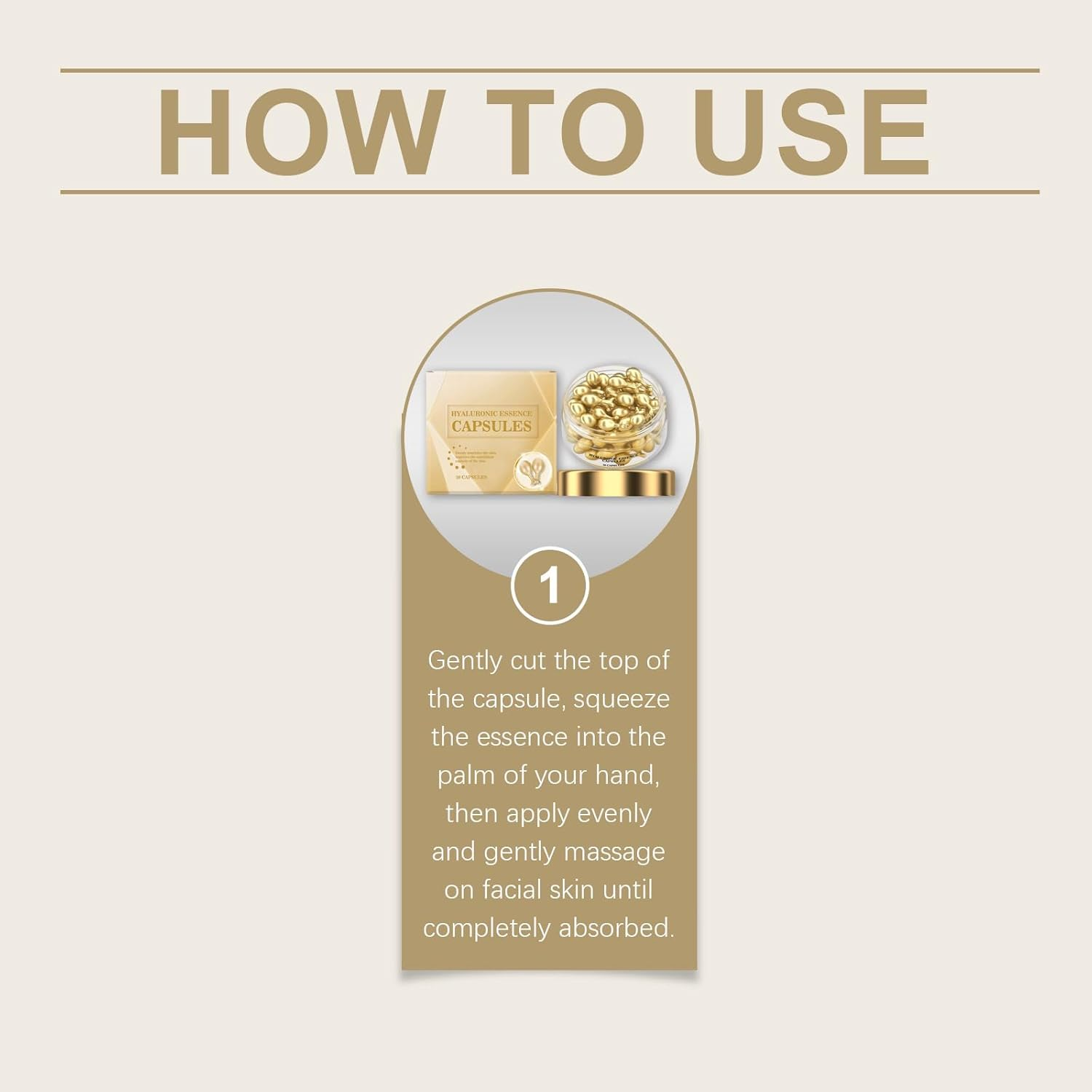 Hyaluronic Acid Anti-Aging Capsule Serum, Vitamin E Capsules for Face, Intense Hydration Skin Targets Fine Lines, Wrinkle Lifting & Firming Essence, Repair Dry Skin (30 Capsules) image number 6