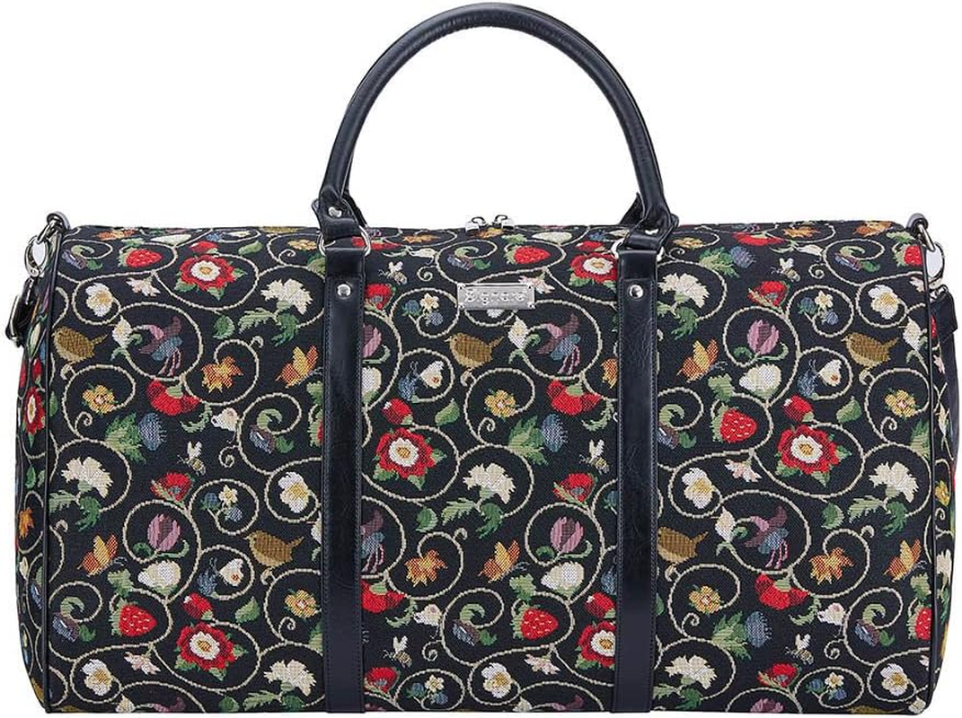 Signare Tapestry Large Travel Duffle Bag Ladies Overnight Weekender Carryon Gym Sports Duffel Bags for Women, Blue Rabbit, One Size, Peter Rabbit Hand Luggage