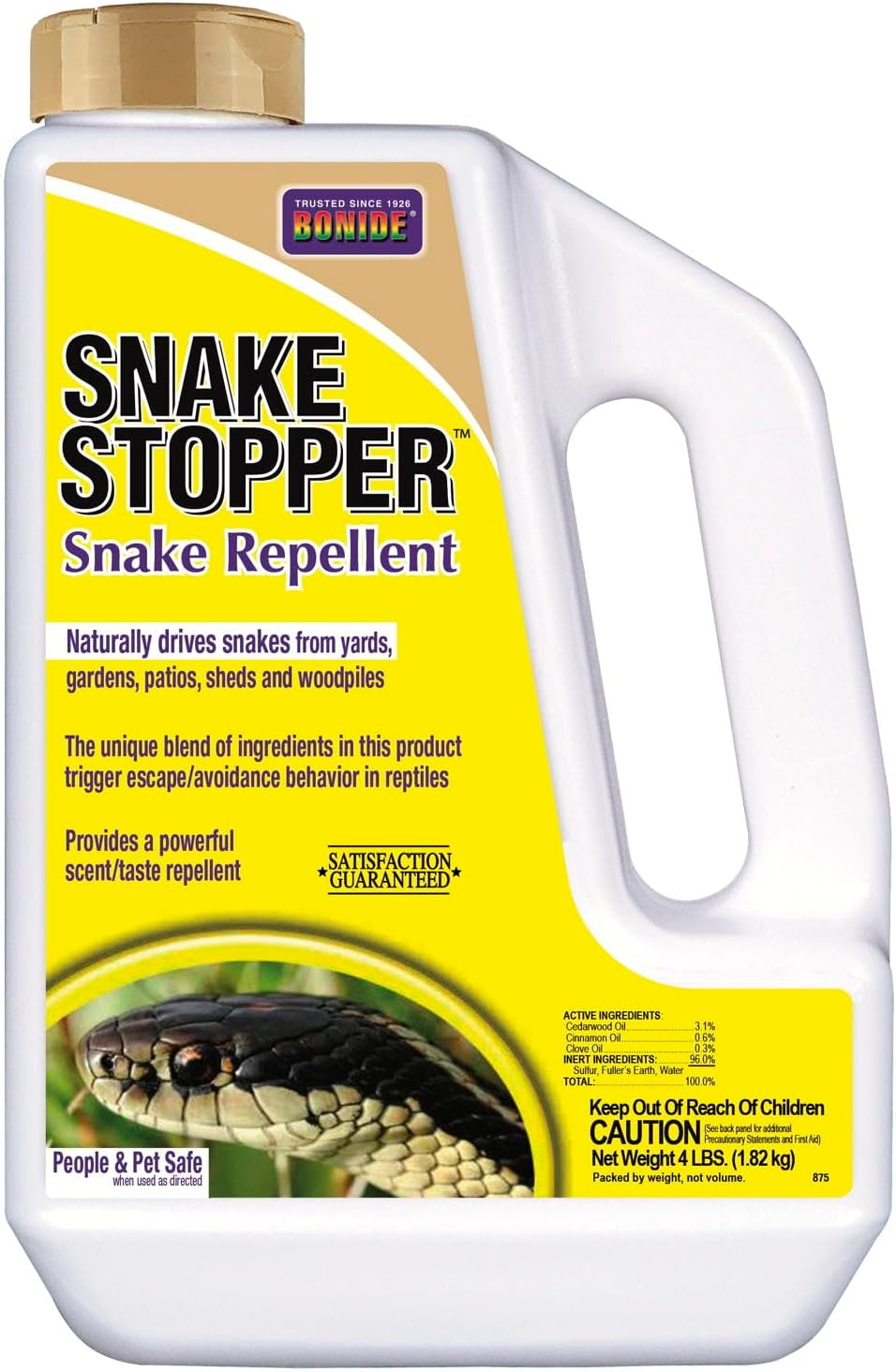 Bonide Snake Stopper Snake Repellent, 4 Lb. Ready-To-Use Granules for Outdoor Pest Control, People & Pet Safe image number 3