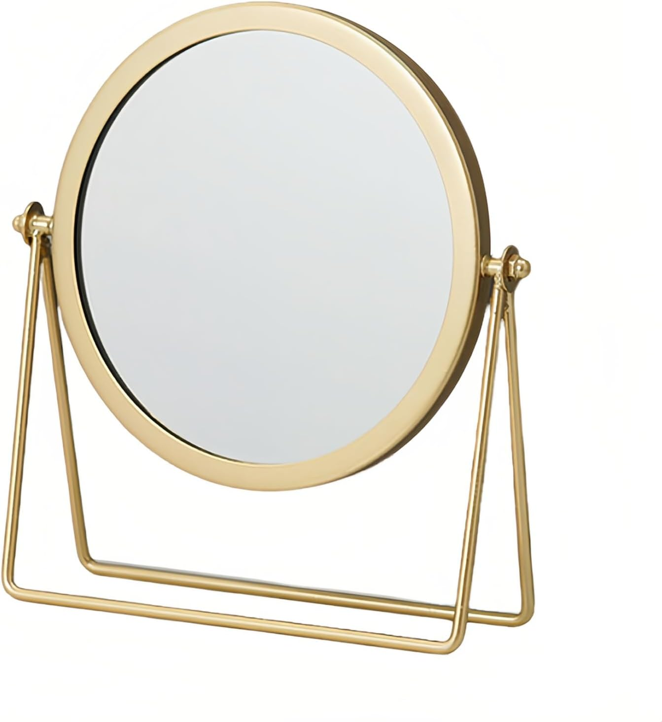 Taoluwin Tabletop Vanity Mirror, 360&deg; Adjustable Stand Mirror with HD Glass, Sturdy Iron Frame, Nordic Design, Portable Travel Mirror for Makeup, Dressing, Home Decor (High-Leg)